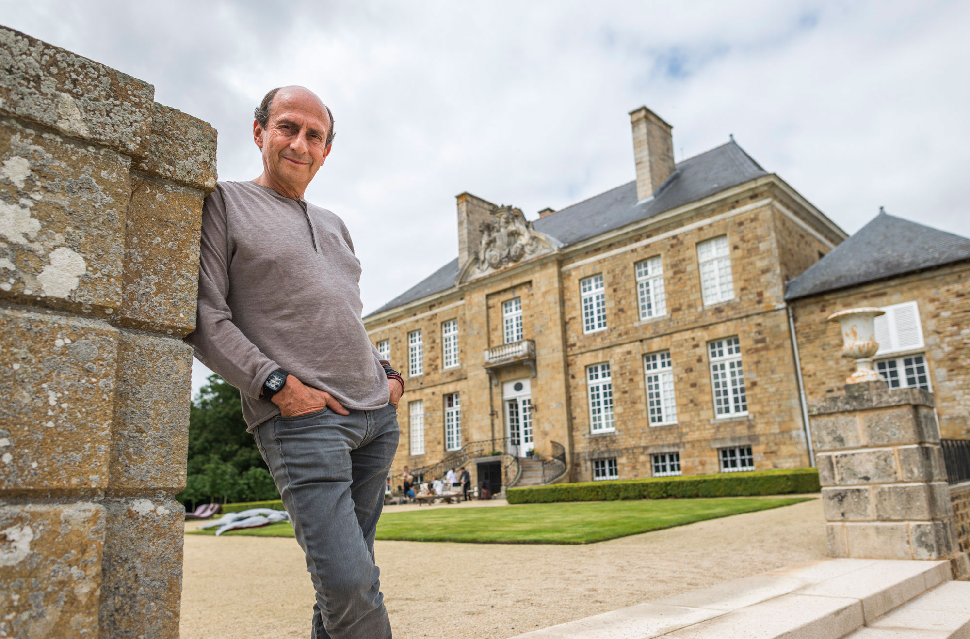 Richard Mille outside his Brittany home Richard Mille outside his Brittany home