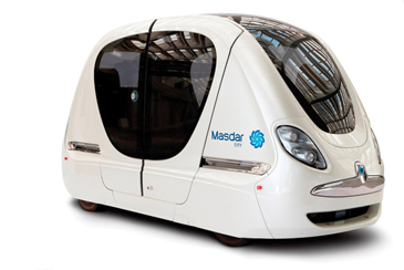 Masdar City in Abu Dhabi features a transit system of driverless pods Masdarcar