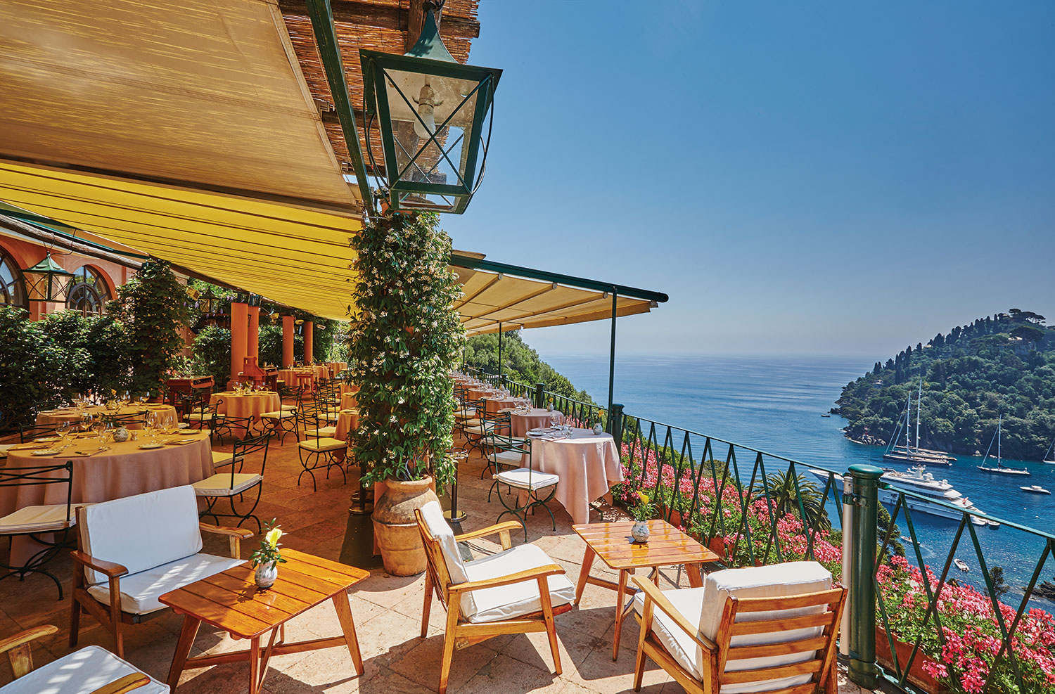 Belmond Hotel Splendido’s picturesque restaurant Belmond Hotel Splendido’s picturesque restaurant