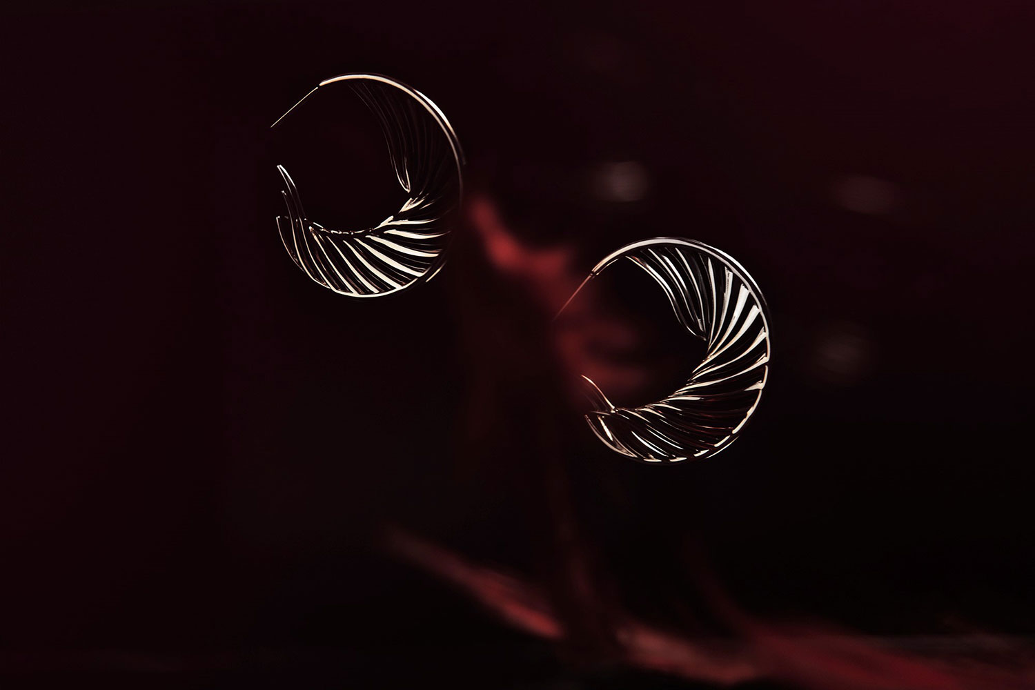 Shaun Leane - White Feather Hoop Earrings