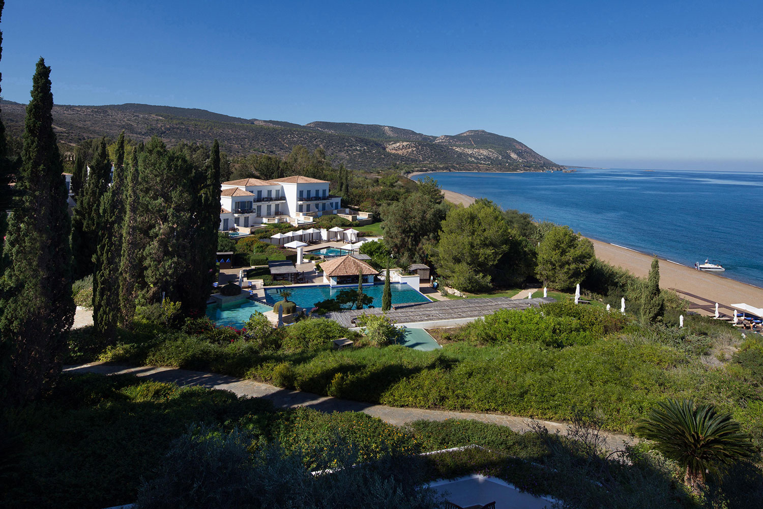 An Anassa terrace view overlooking the sea An Anassa terrace view overlooking the sea