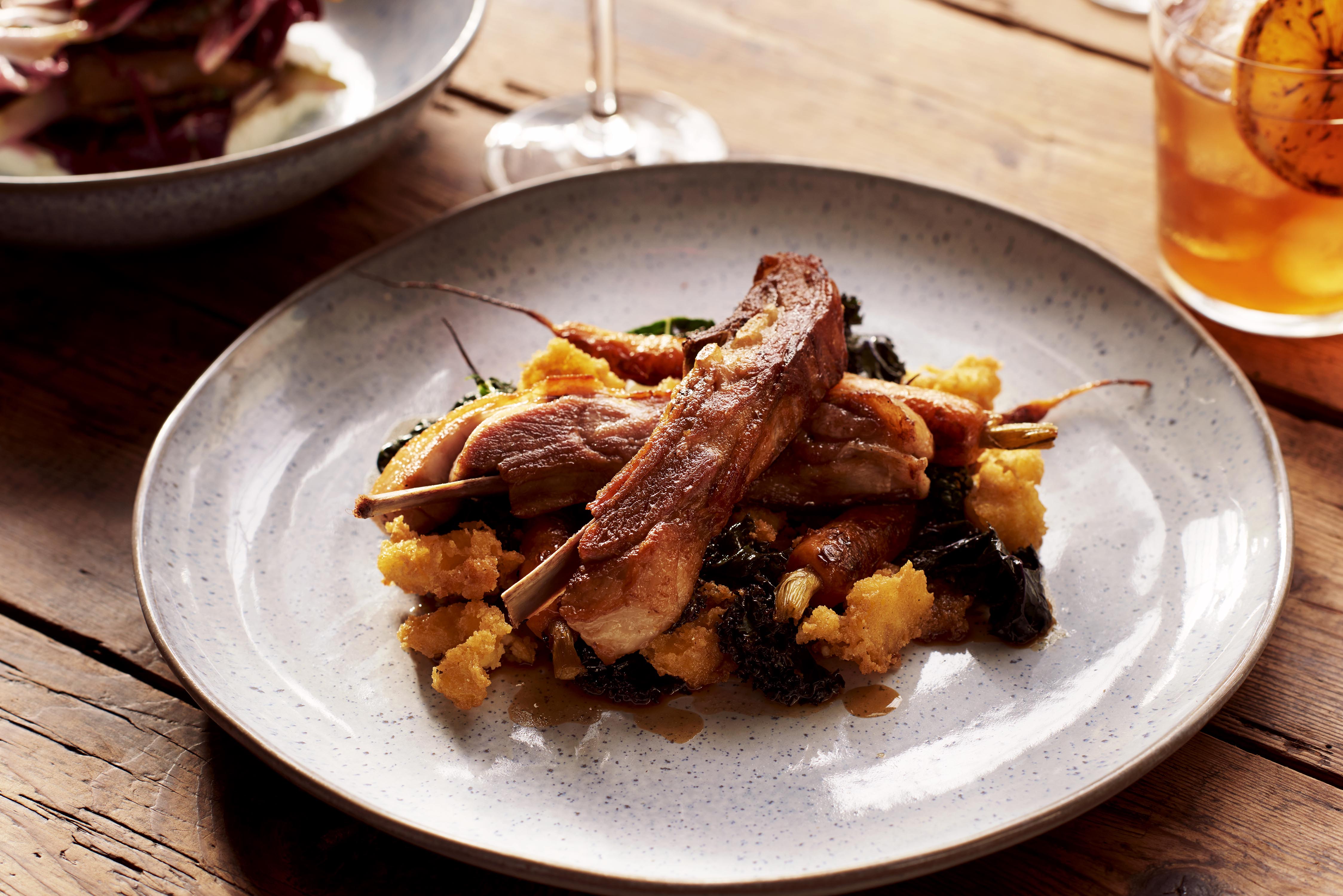 Lamb belly with celeriac purée at Salon Brixton