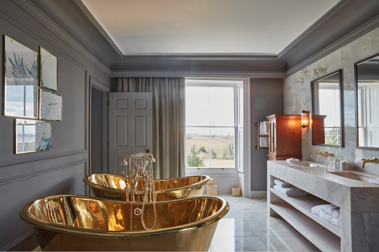 A bathroom at Lympstone Manor