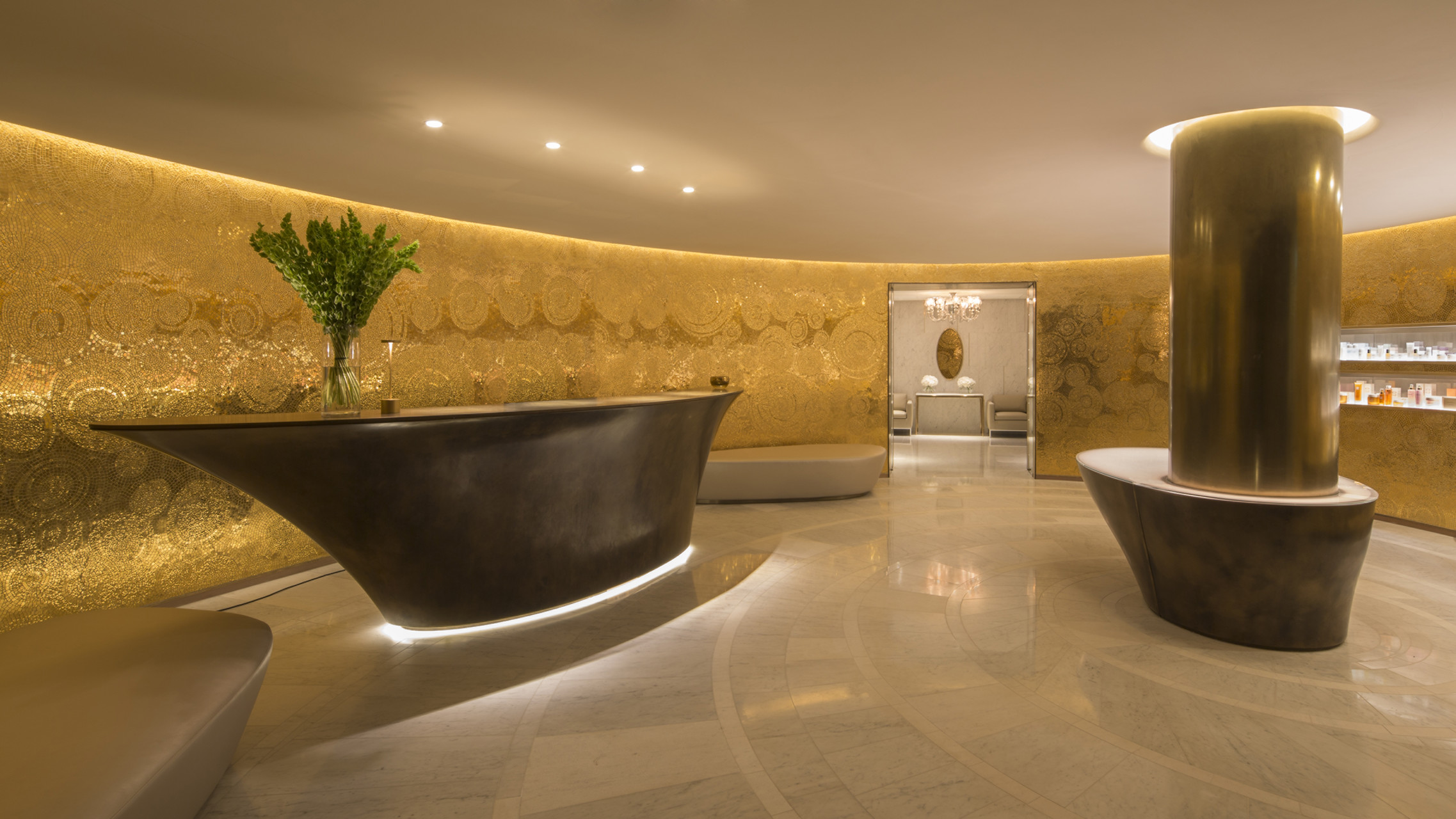 The spa reception at Ten Trinity Square