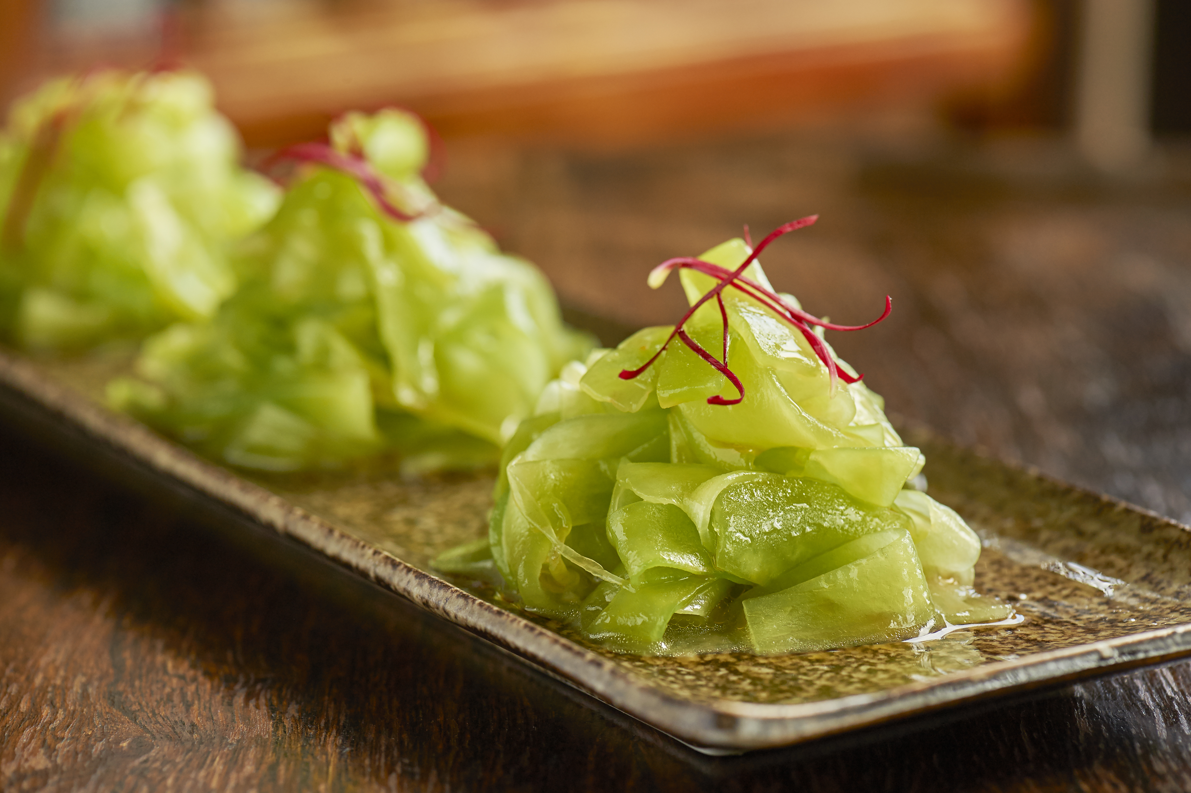 Chinese asparagus heart with hula dressing