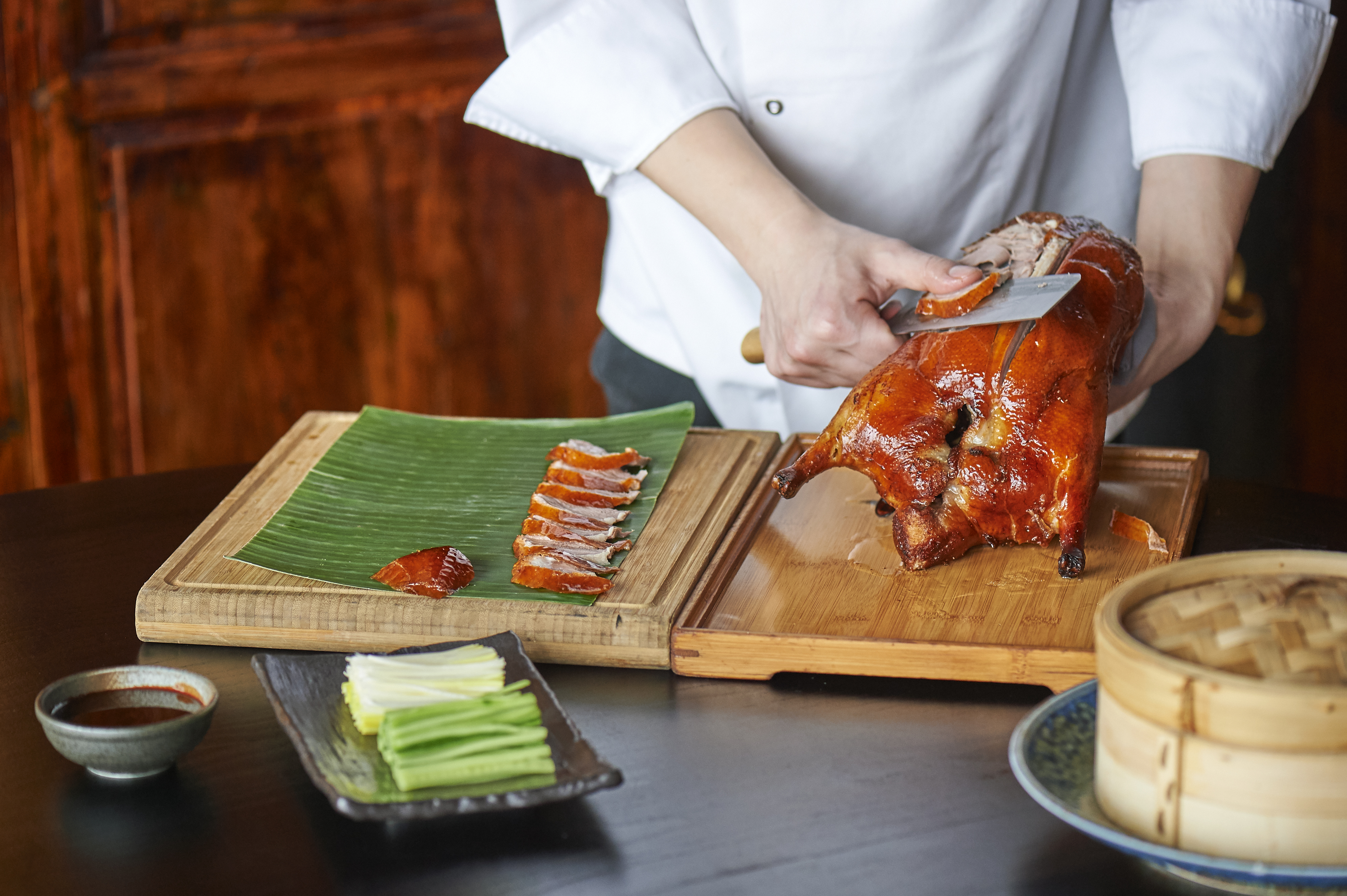 Peking duck pancakes