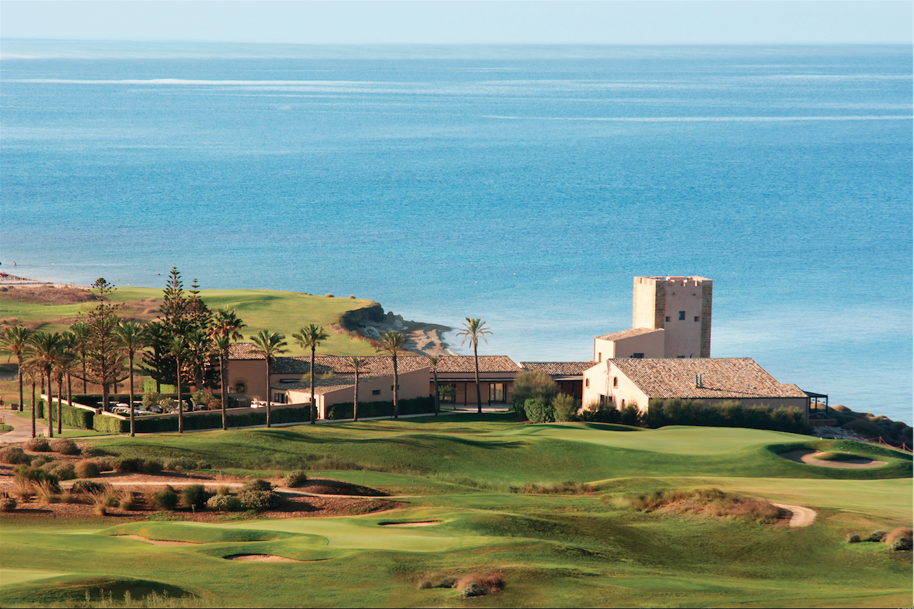 The groomed grounds of Verdura Resort