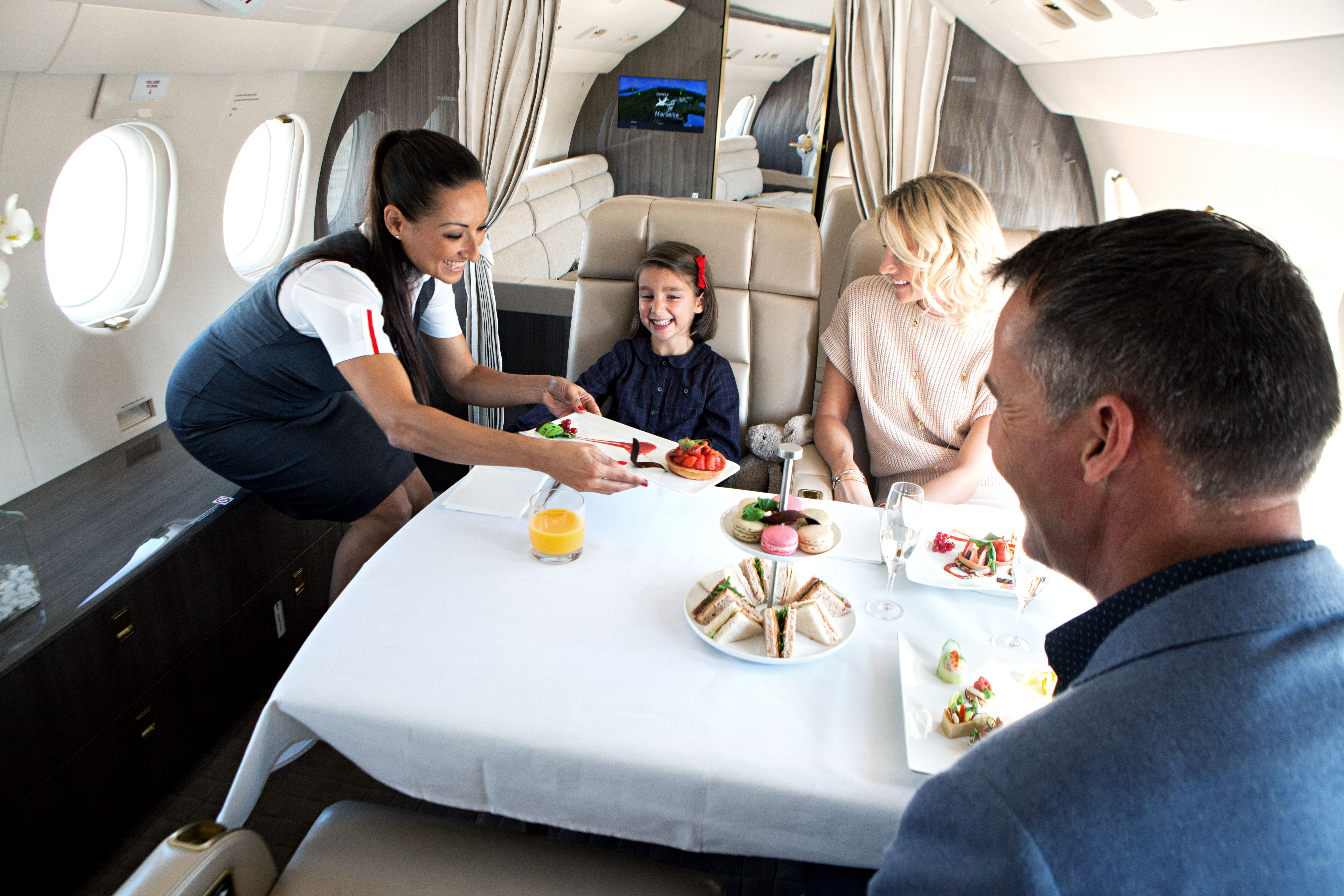 Enjoy fine dining as you fly Enjoy fine dining as you fly