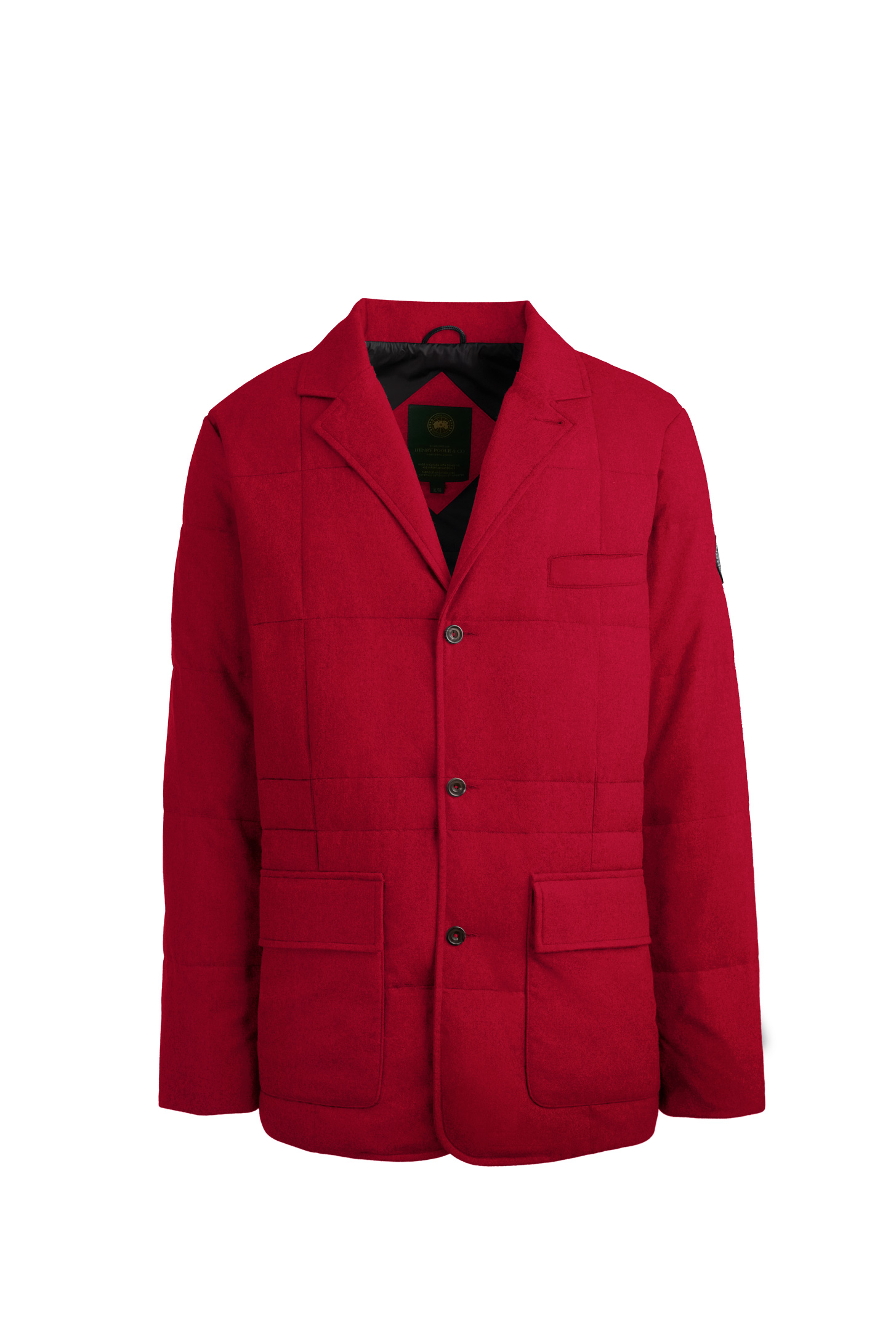 Red down-filled blazer