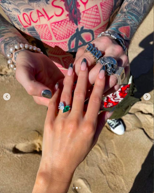 Megan Fox engagement ring from Machine Gun Kelly