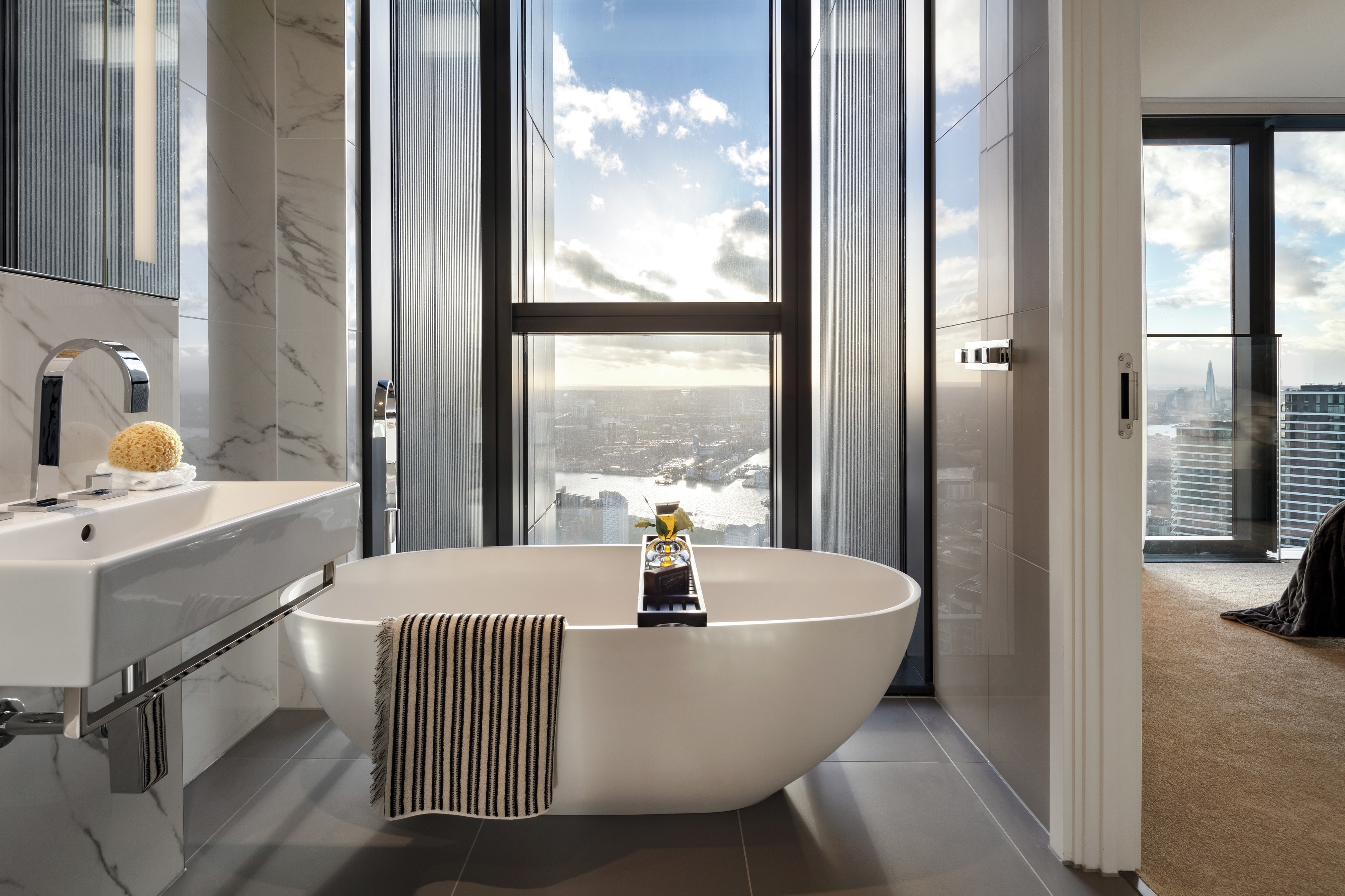 Executive Collection show home bath at Valiant Tower