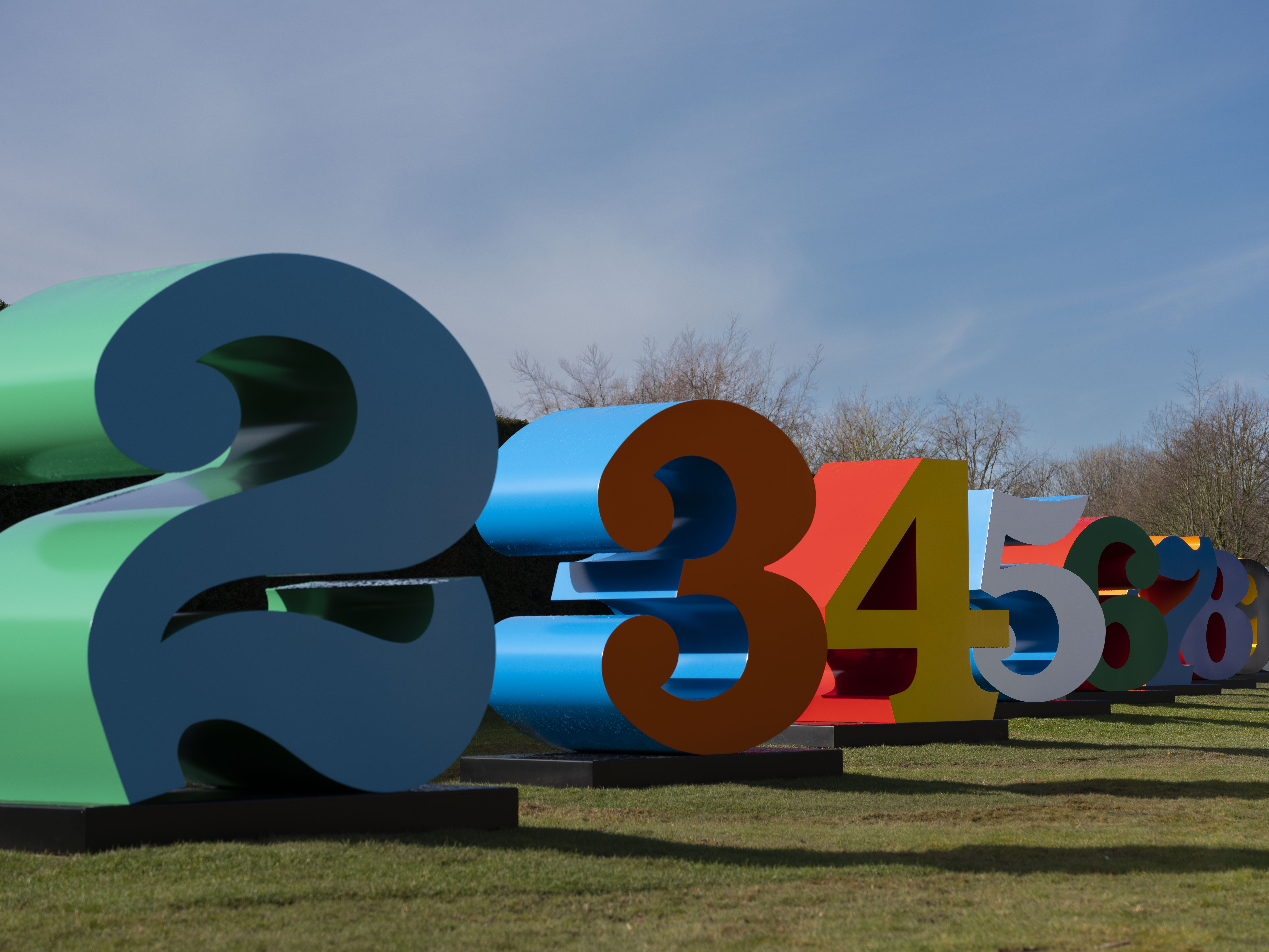 Robert Indiana Numbers Ten through Zero Yorkshire Sculpture Park
