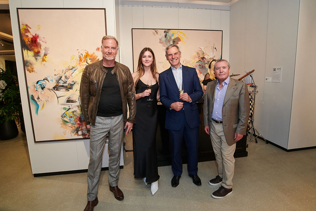 Marek Reichman, Raine Storey artist, Tim Butler and Bob Moore