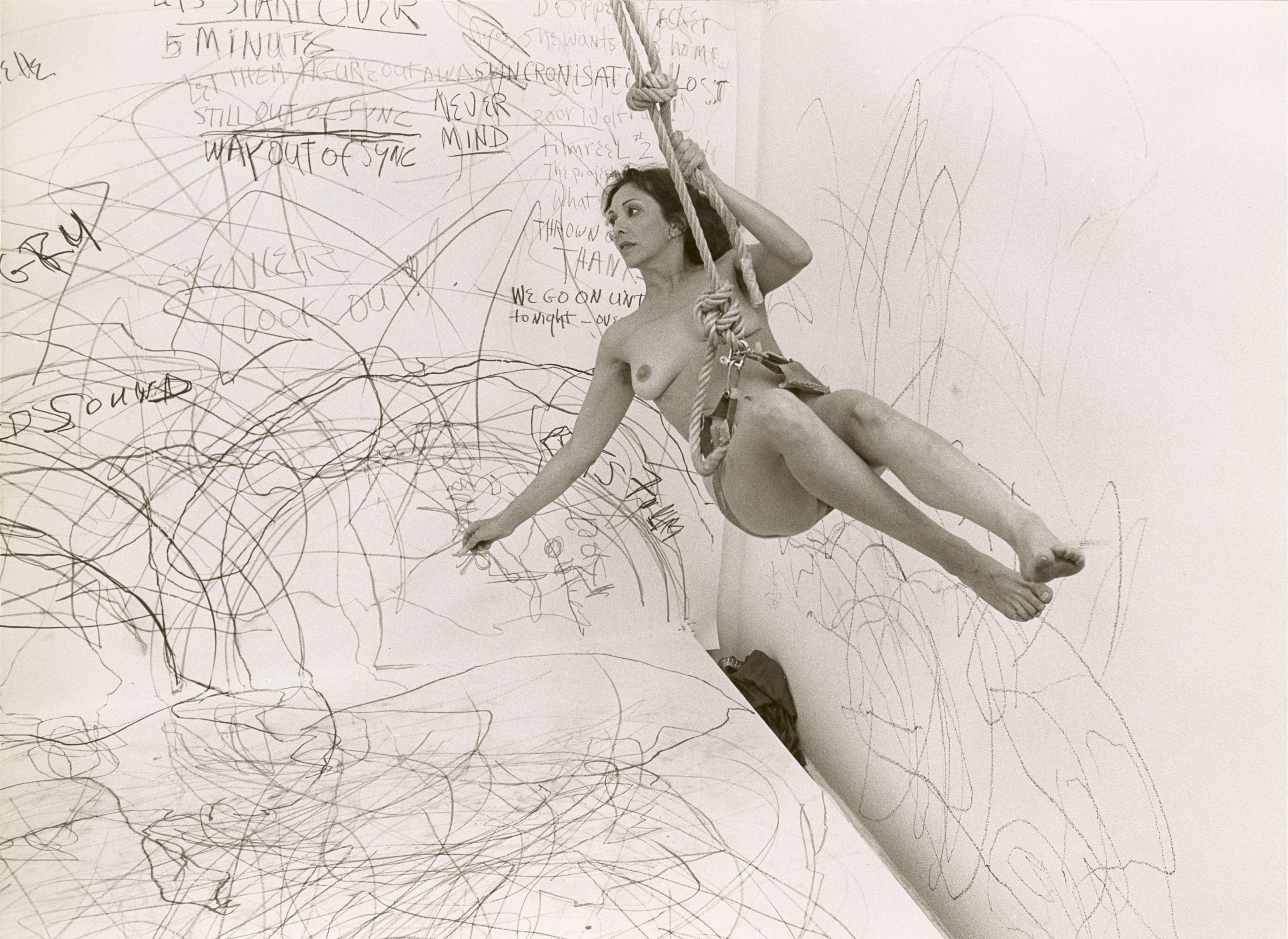 Up To And Including Her Limits by Carolee Schneemann at the Barbican