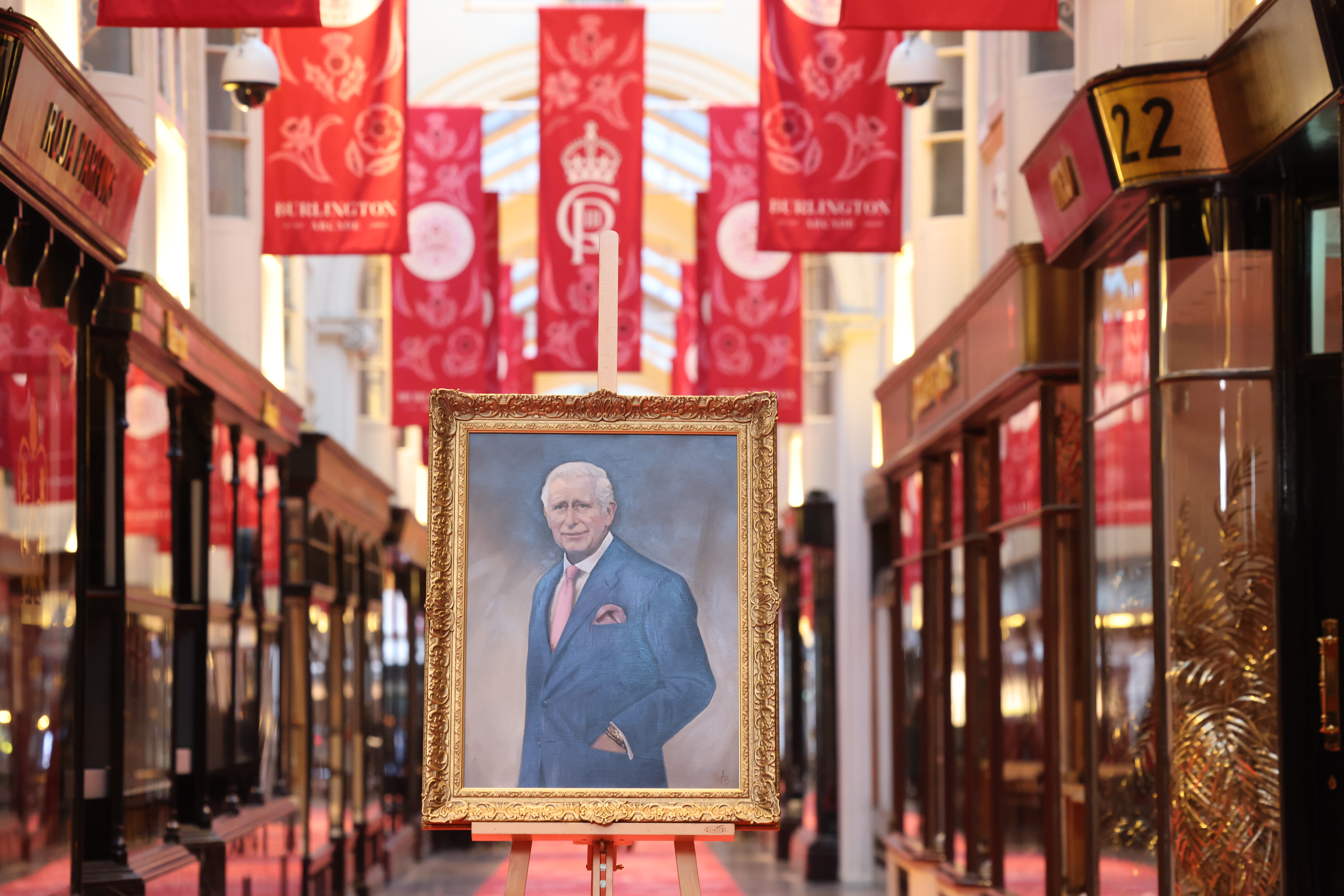 Portrait King Charles by Alastair Barford ILN in Burlington Arcade