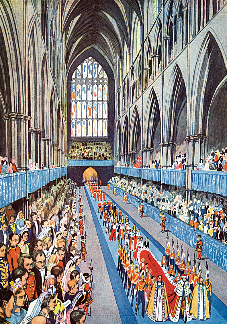 Artist's impression of the first stage of King George IV's Coronation ceremonial procession