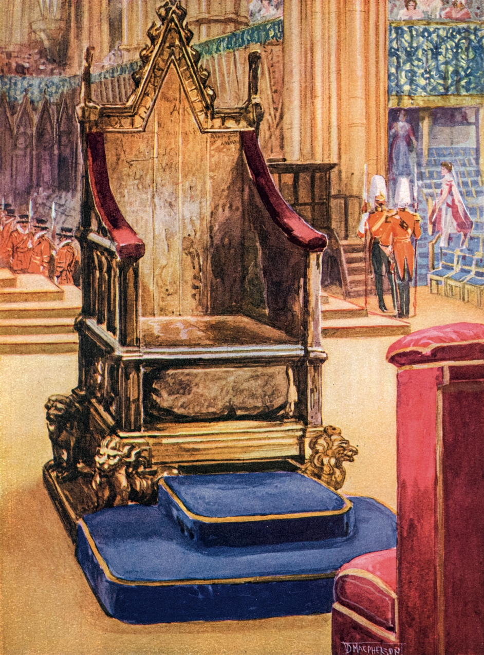 An illustration of the Coronation Chair