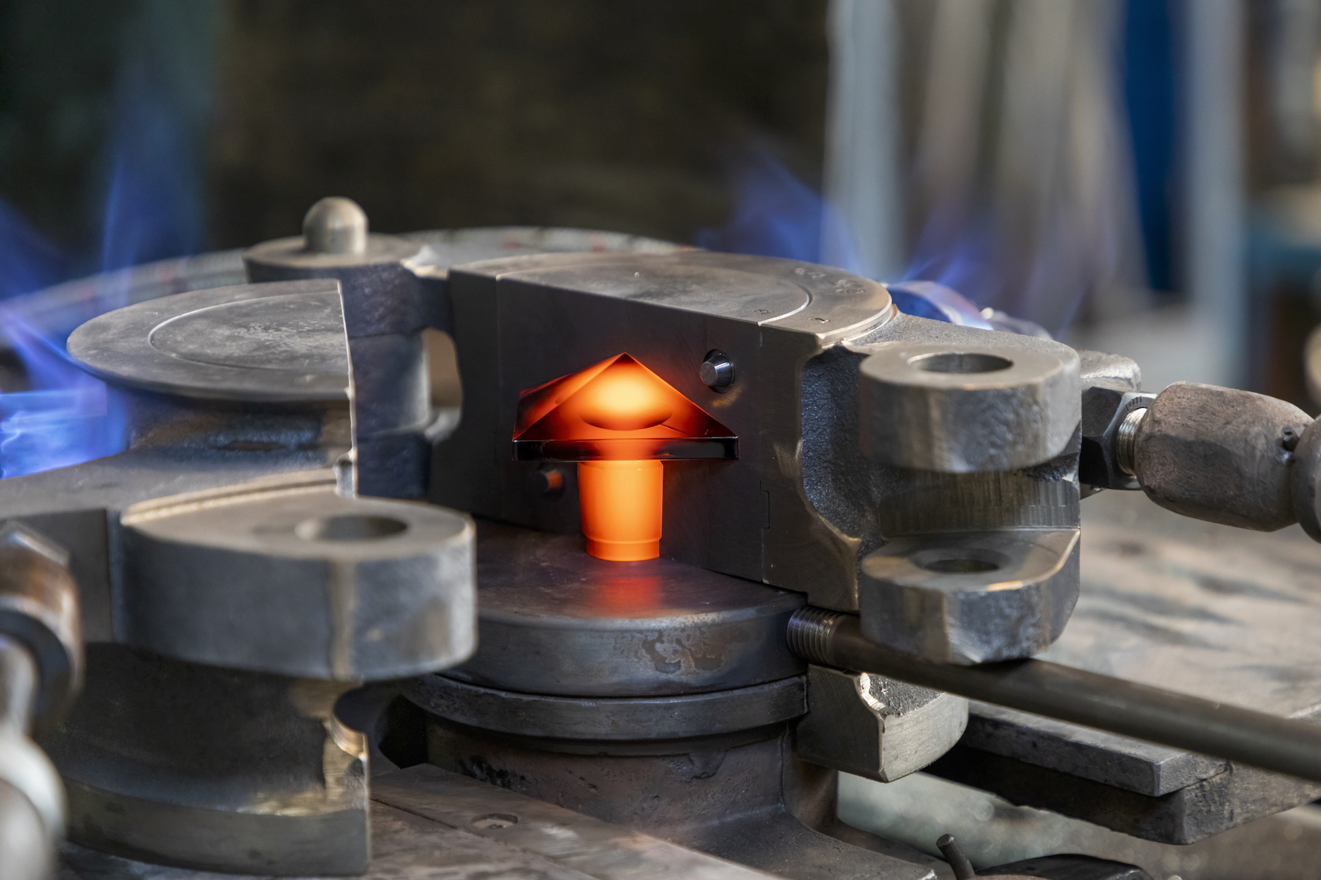 The hot glass process at the Lalique factory