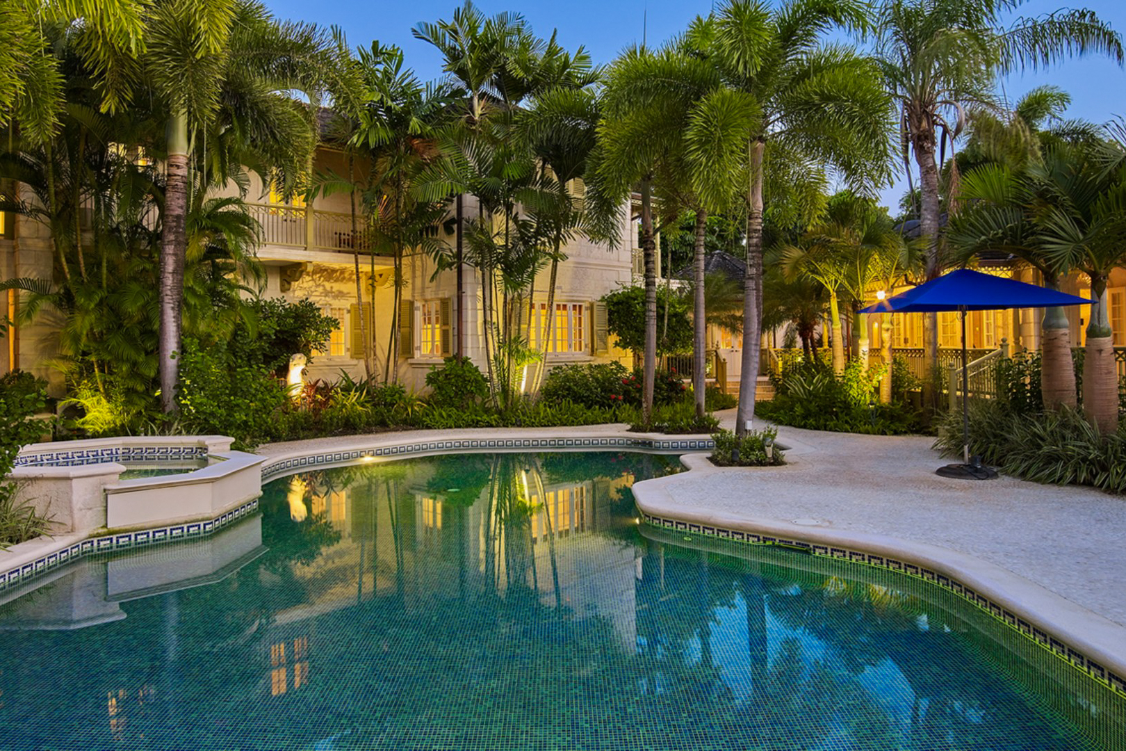 The private pool at Olivewood on the Sandy Lane Estate in Barbados