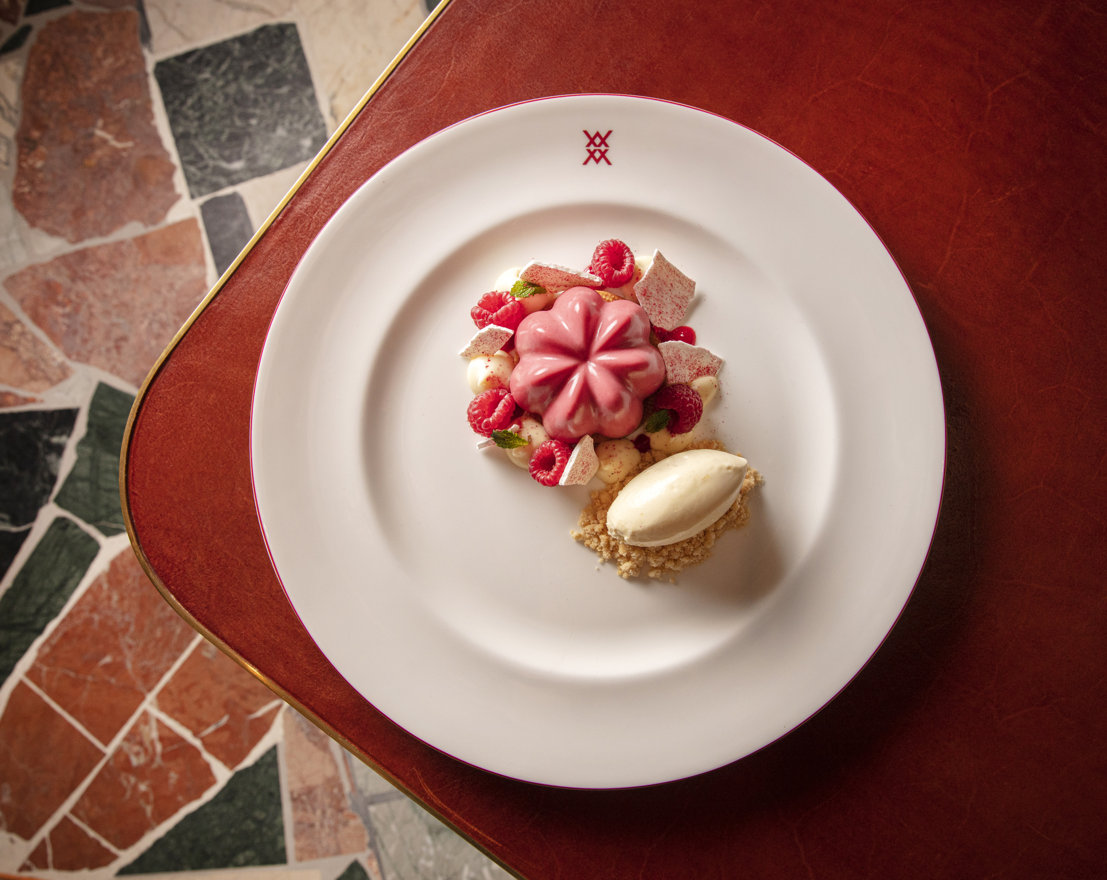 SPHERE's Best Luxury London Restaurants - raspberry blancmange