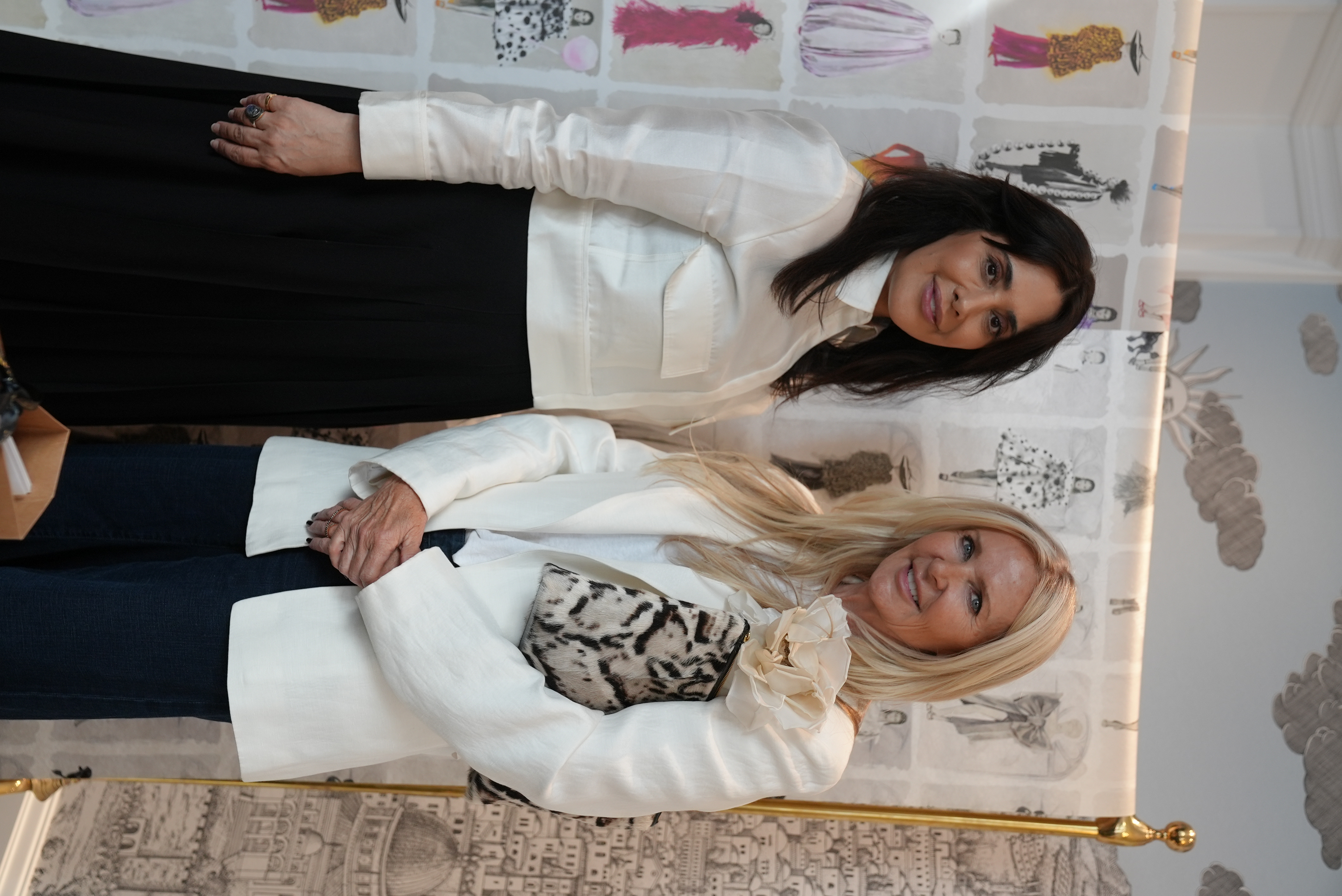 Marie Karlsson and fashion designer and podcaster Amanda Wakeley