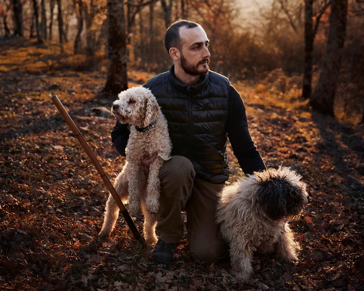 Matteo with dog