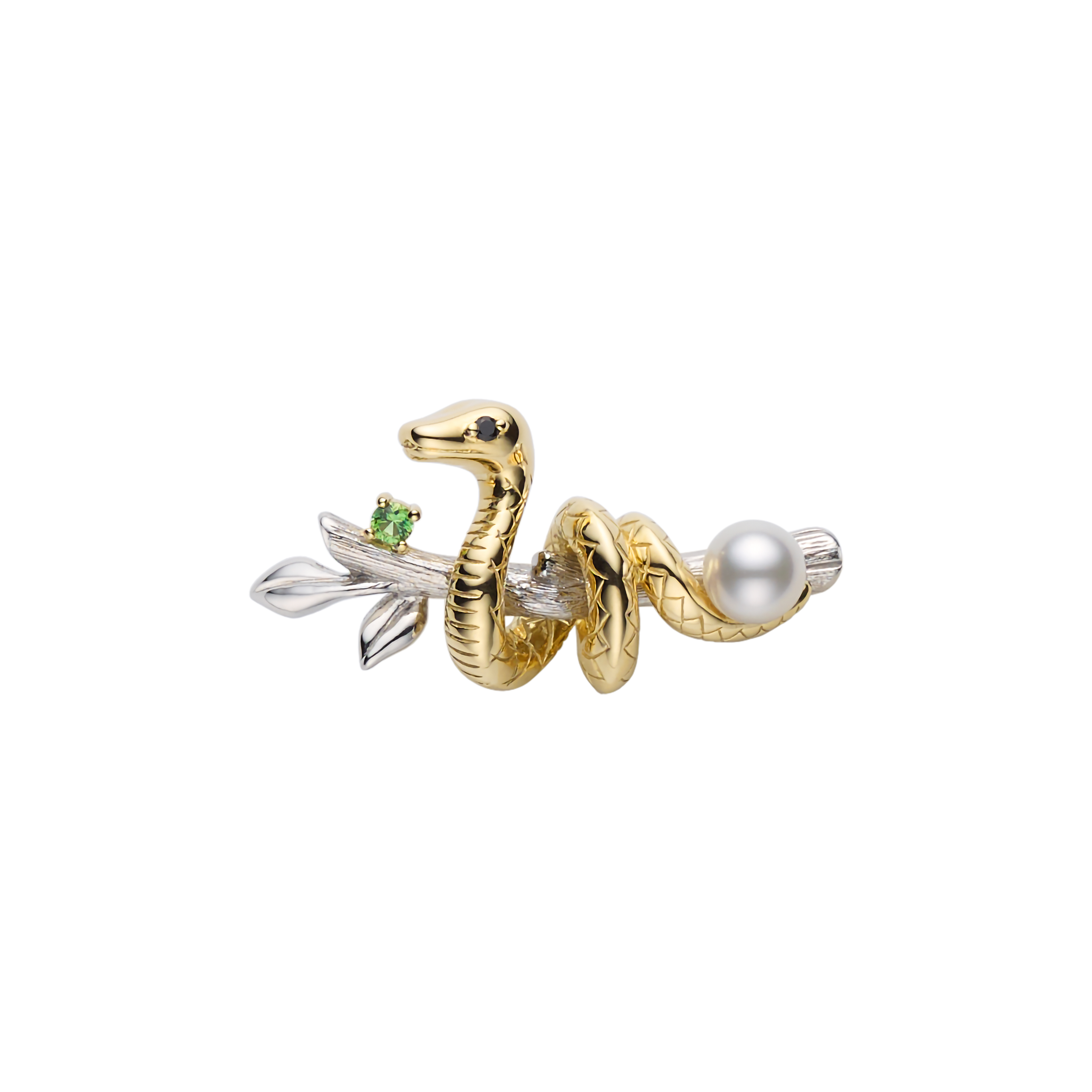 Luxury Chinese New Year of the Snake - mikimoto wood snake brooch