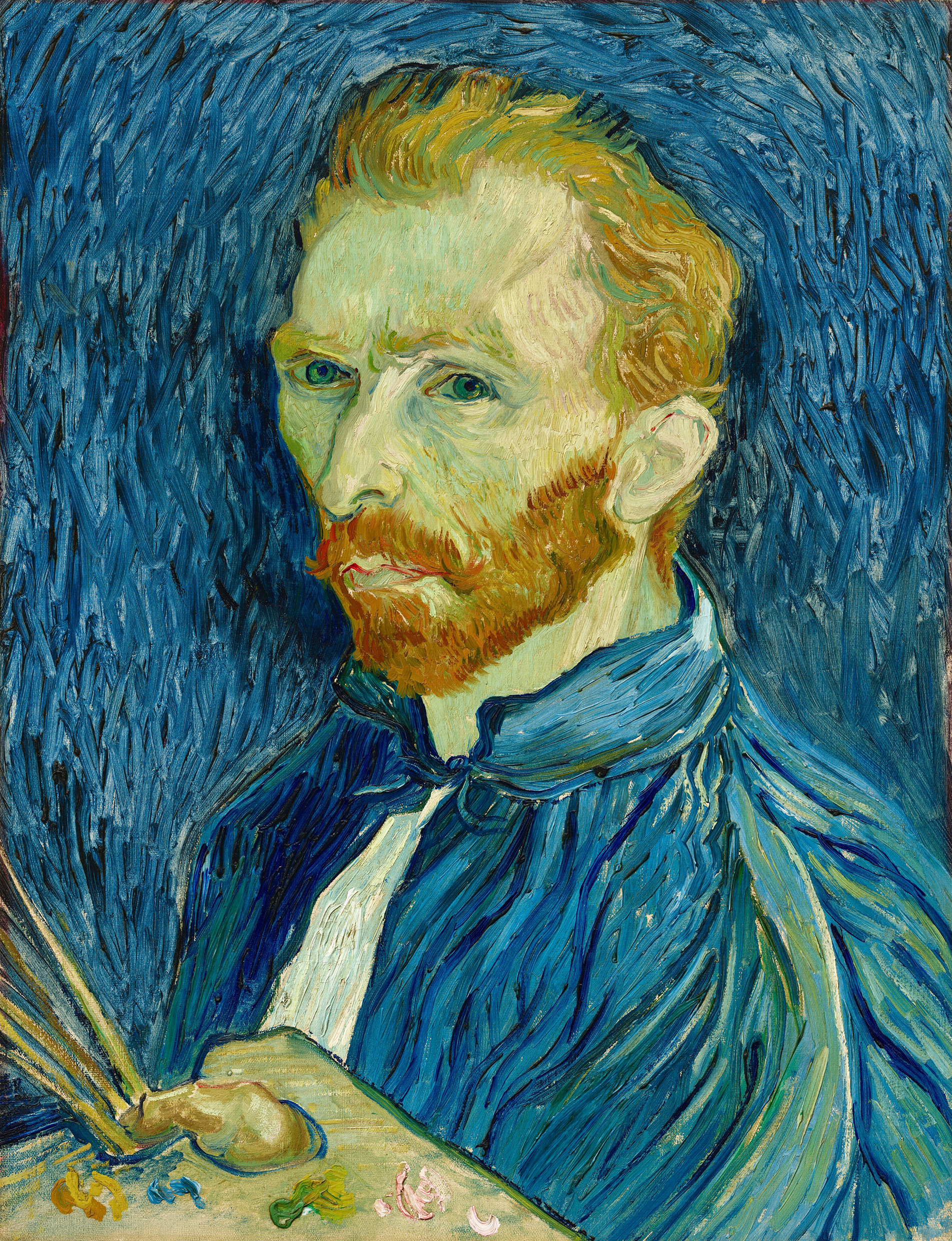 van gogh exhibition all night - self portrait