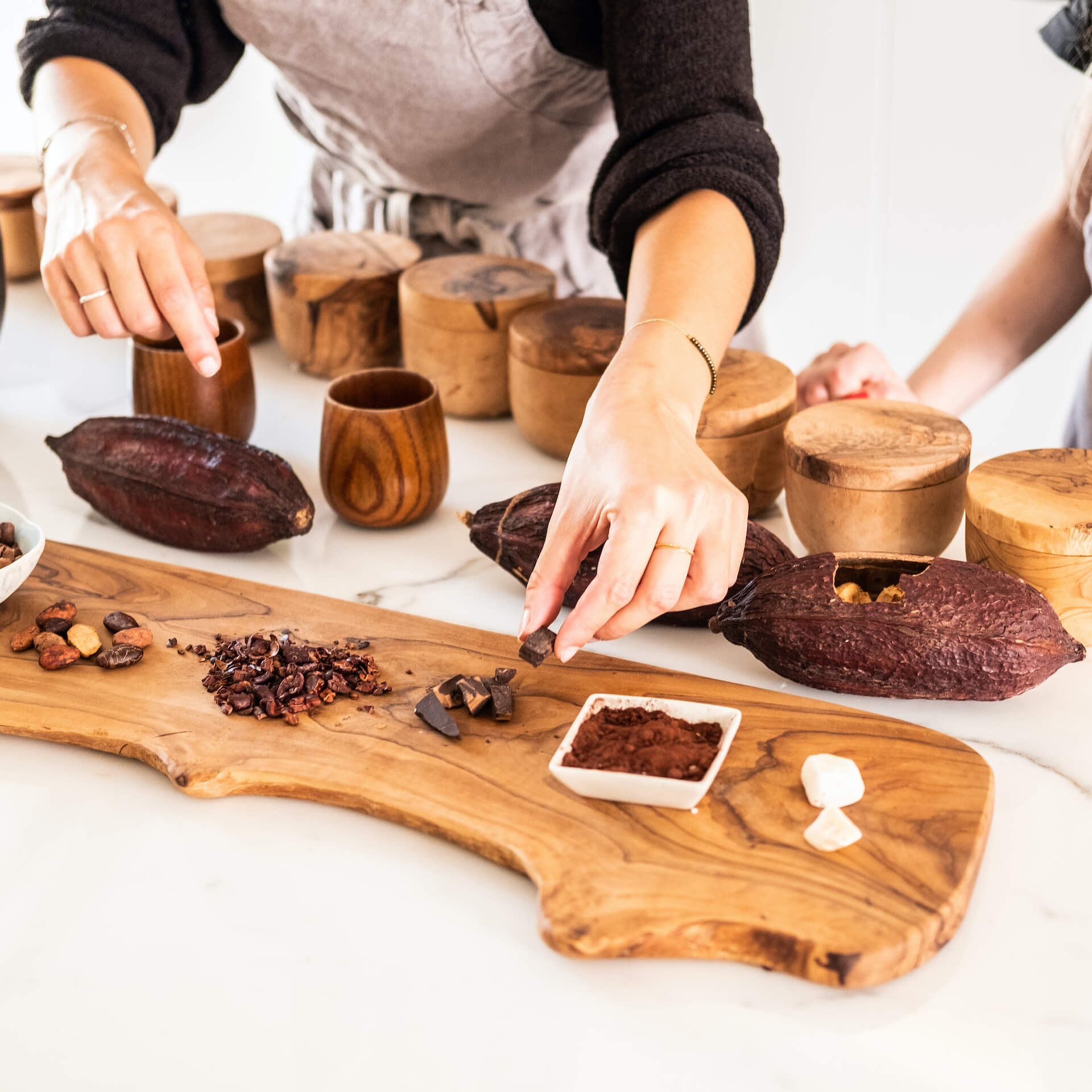 Alternative Valentine's Day London Experiences - guests sampling chocolate at the melt chocolate experience 