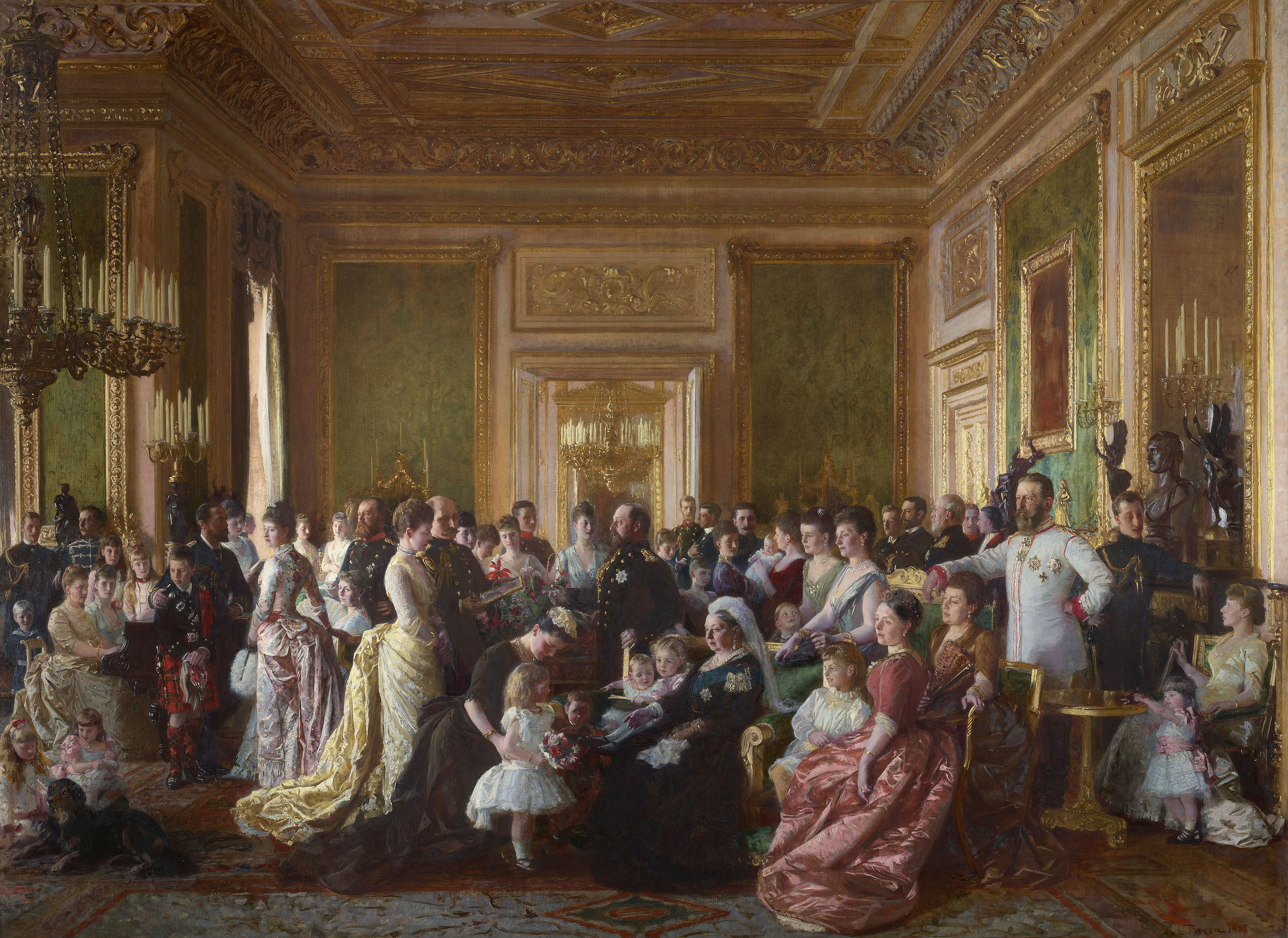 Tuxen's 'Family of Queen Victoria in 1887', part of The Edwardians at the King's Gallery    