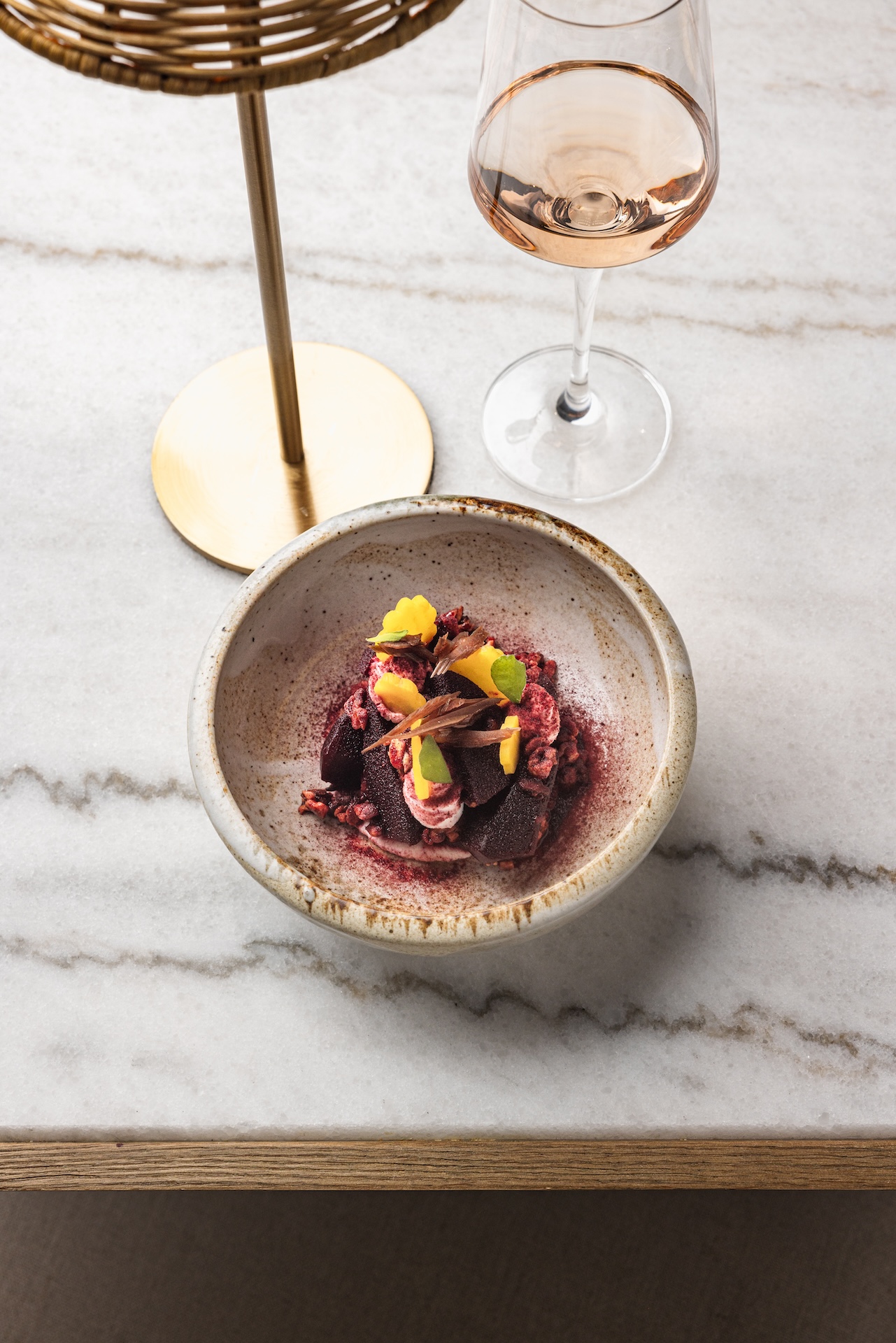 A floral aperitif and a chilled glass of rosé on offer from The Nest at The Feathers.