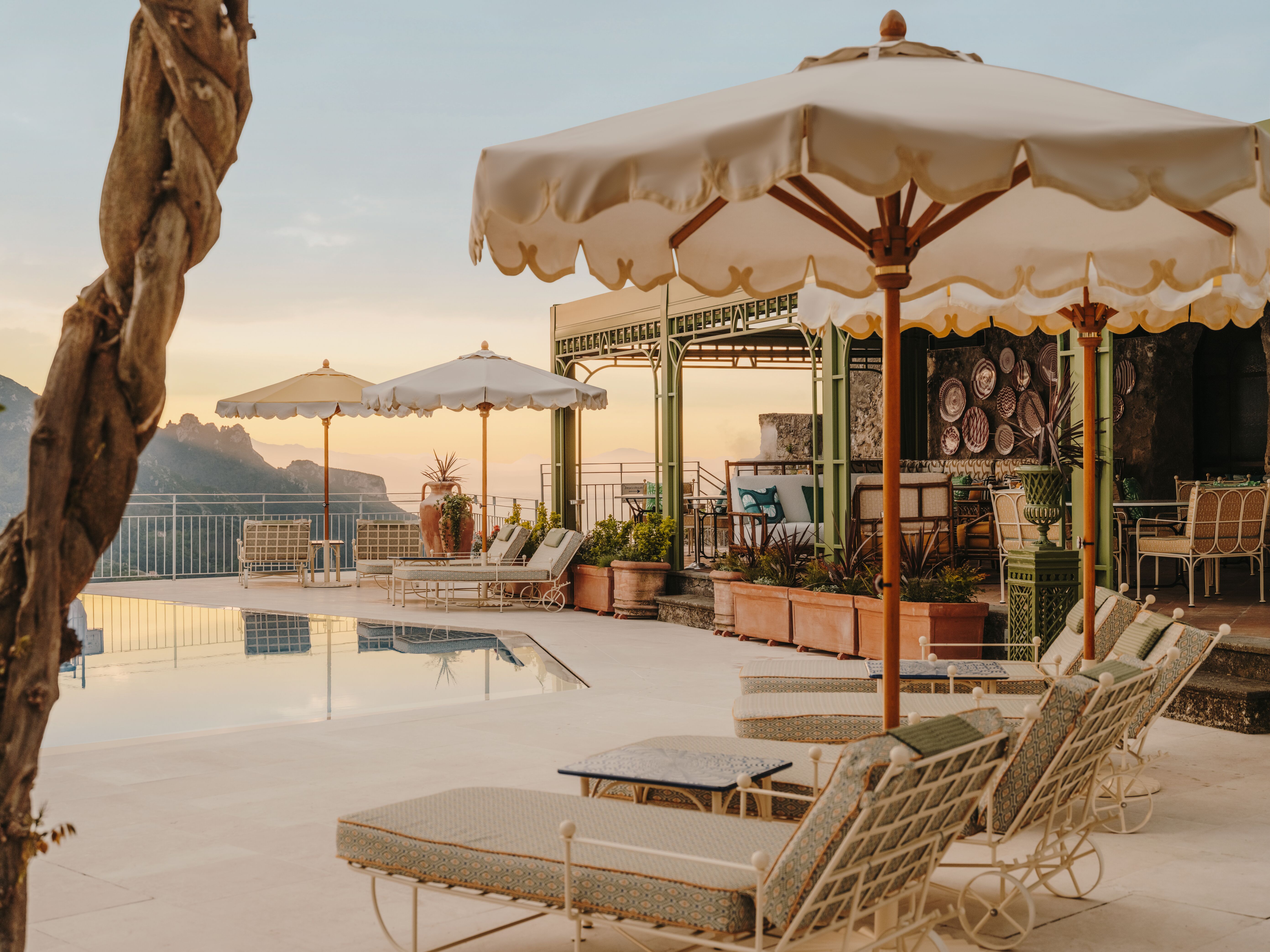 Sunset at Hotel Caruso, Amalfi.