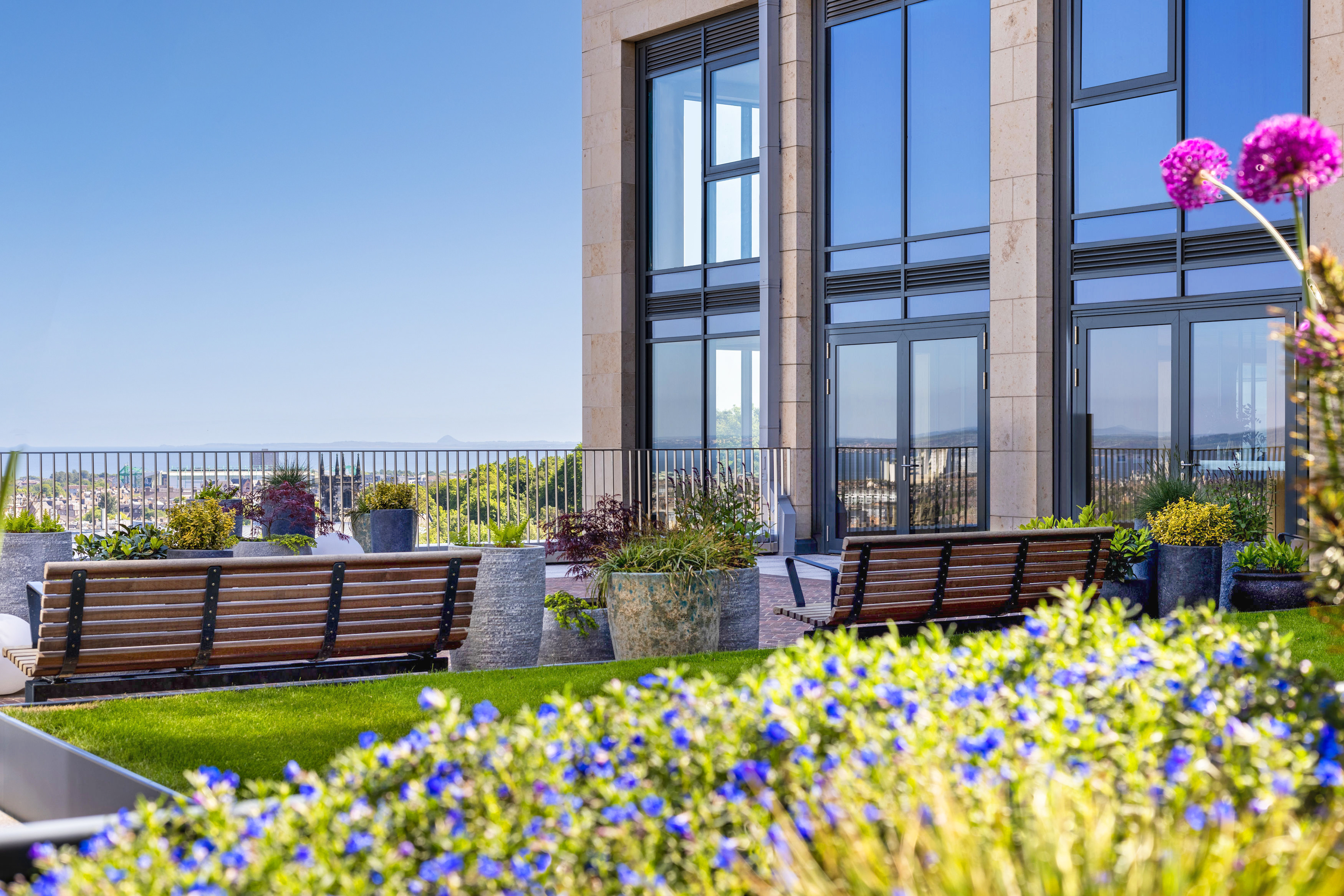 Sky Garden terrace at New Eidyn Edinburgh.