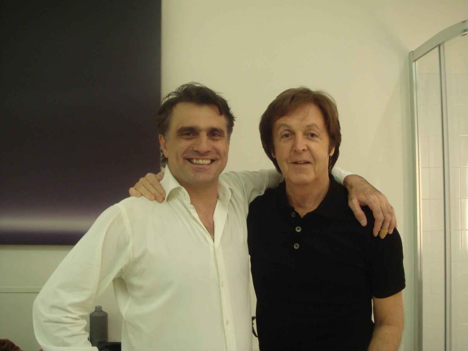 Lino Carbosiero with Paul McCartney.