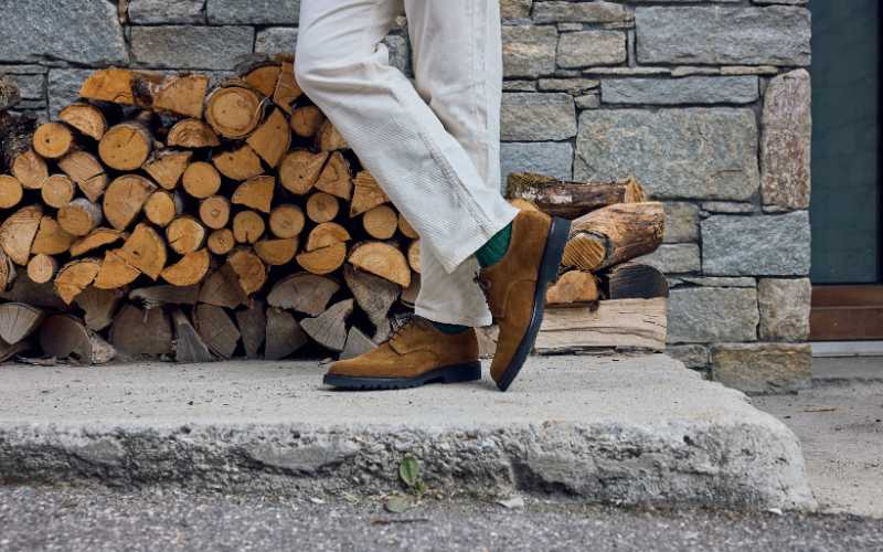 The Crockett and Jones Windermere in Seaweed Suede.