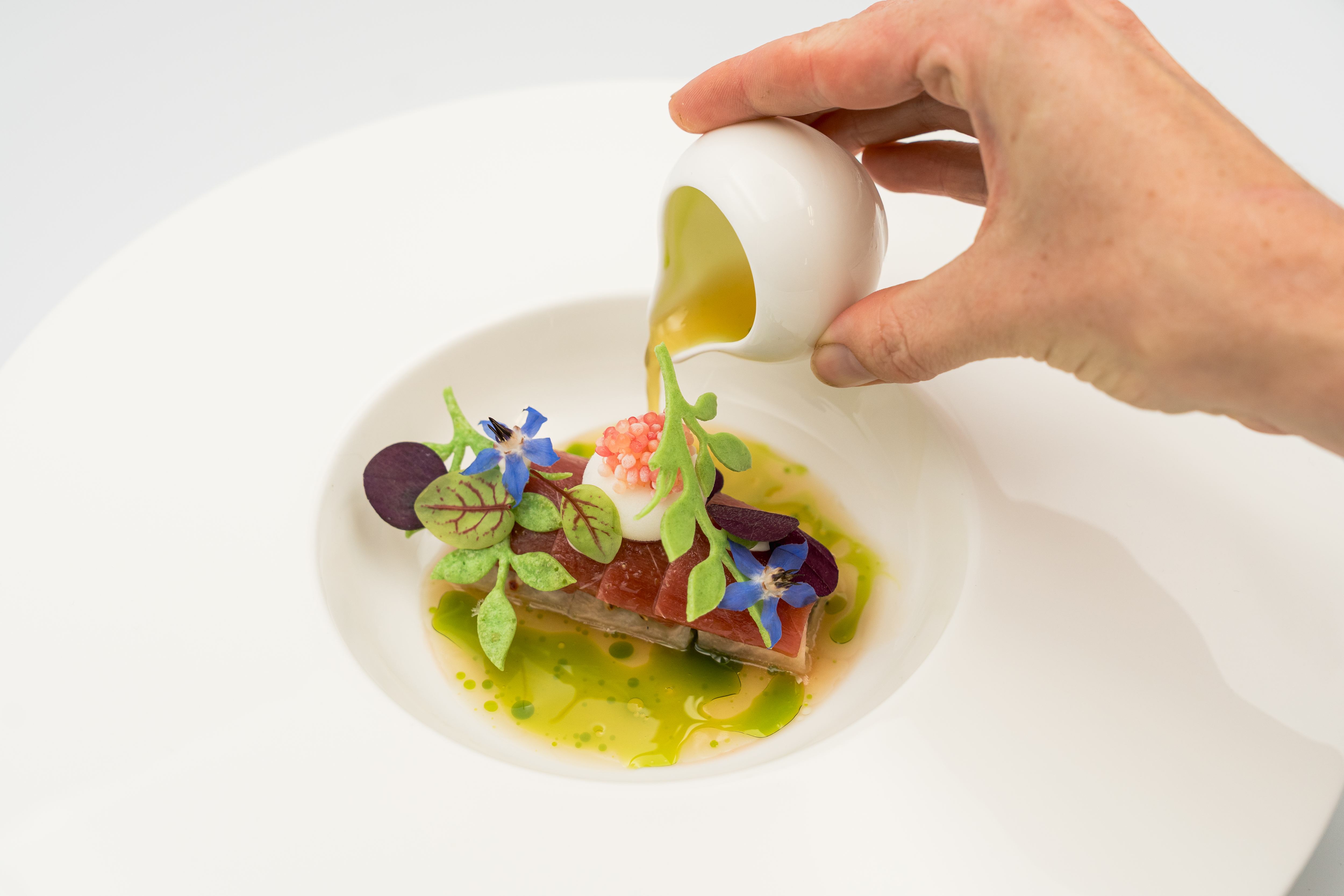 Food of a luxury dining experience.