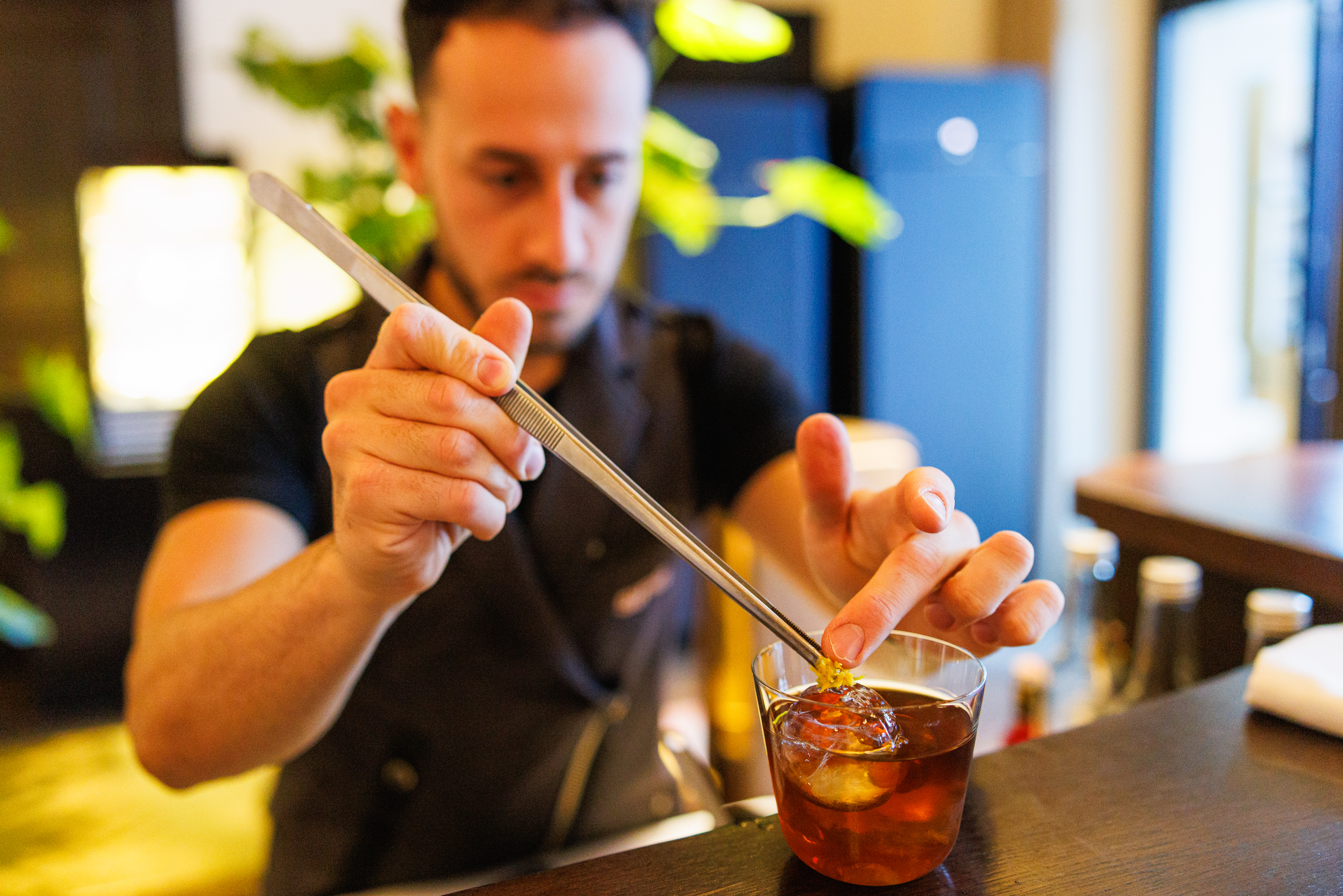 Cocktails at the luxury dining experience.