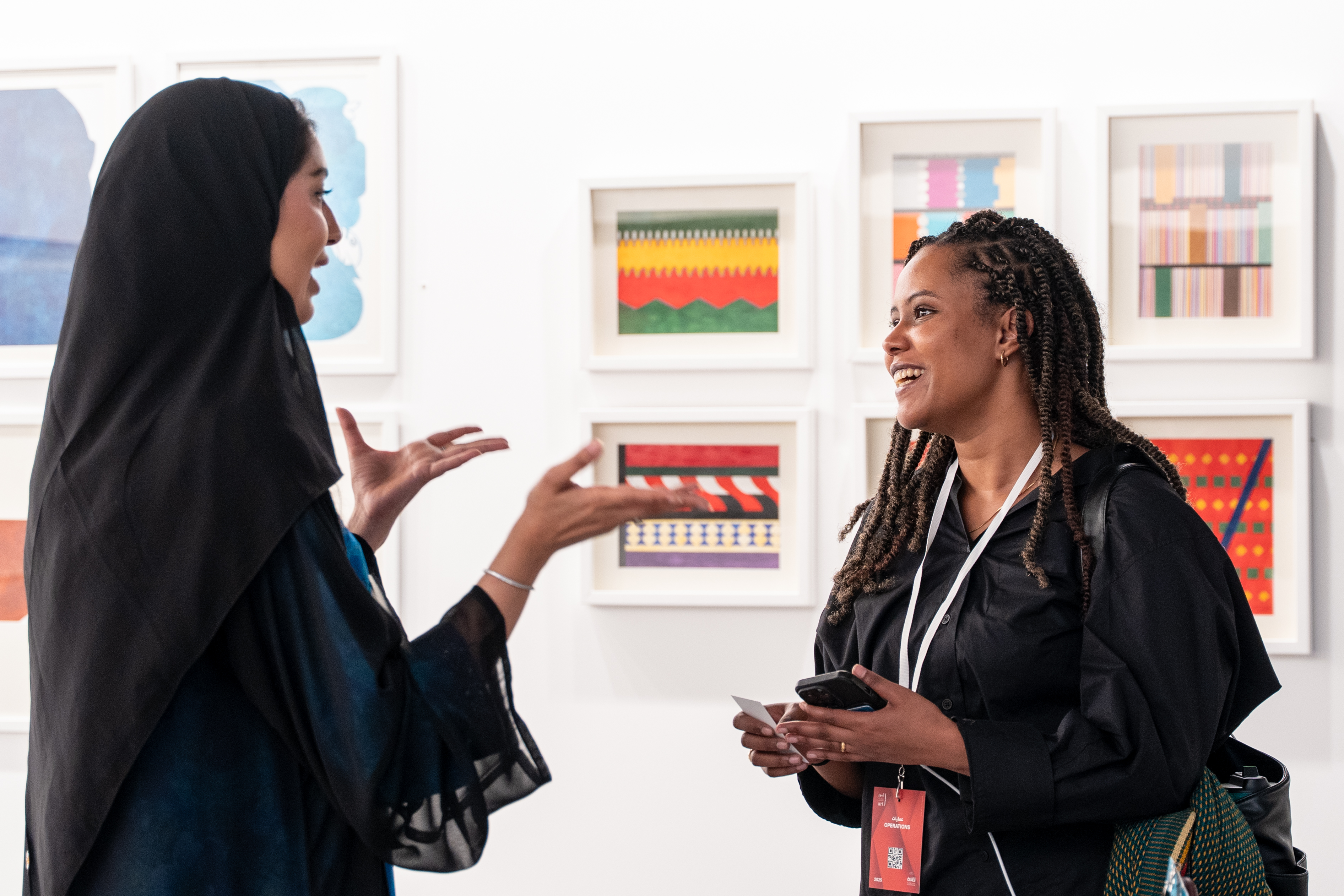 Discussion at the Abu Dhabi Art Fair. 