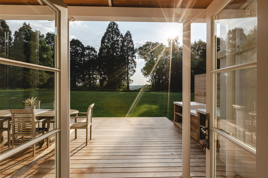 View from new-build heritage mansions. 