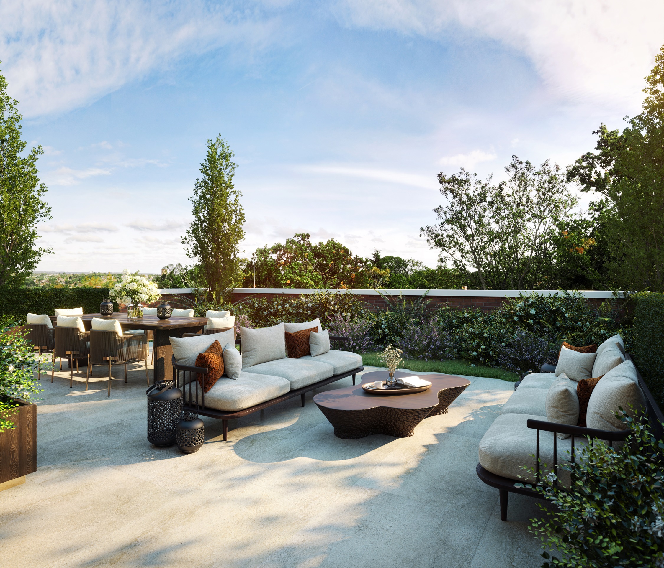 Riverstone Living Bishops Avenue penthouse terrace. 