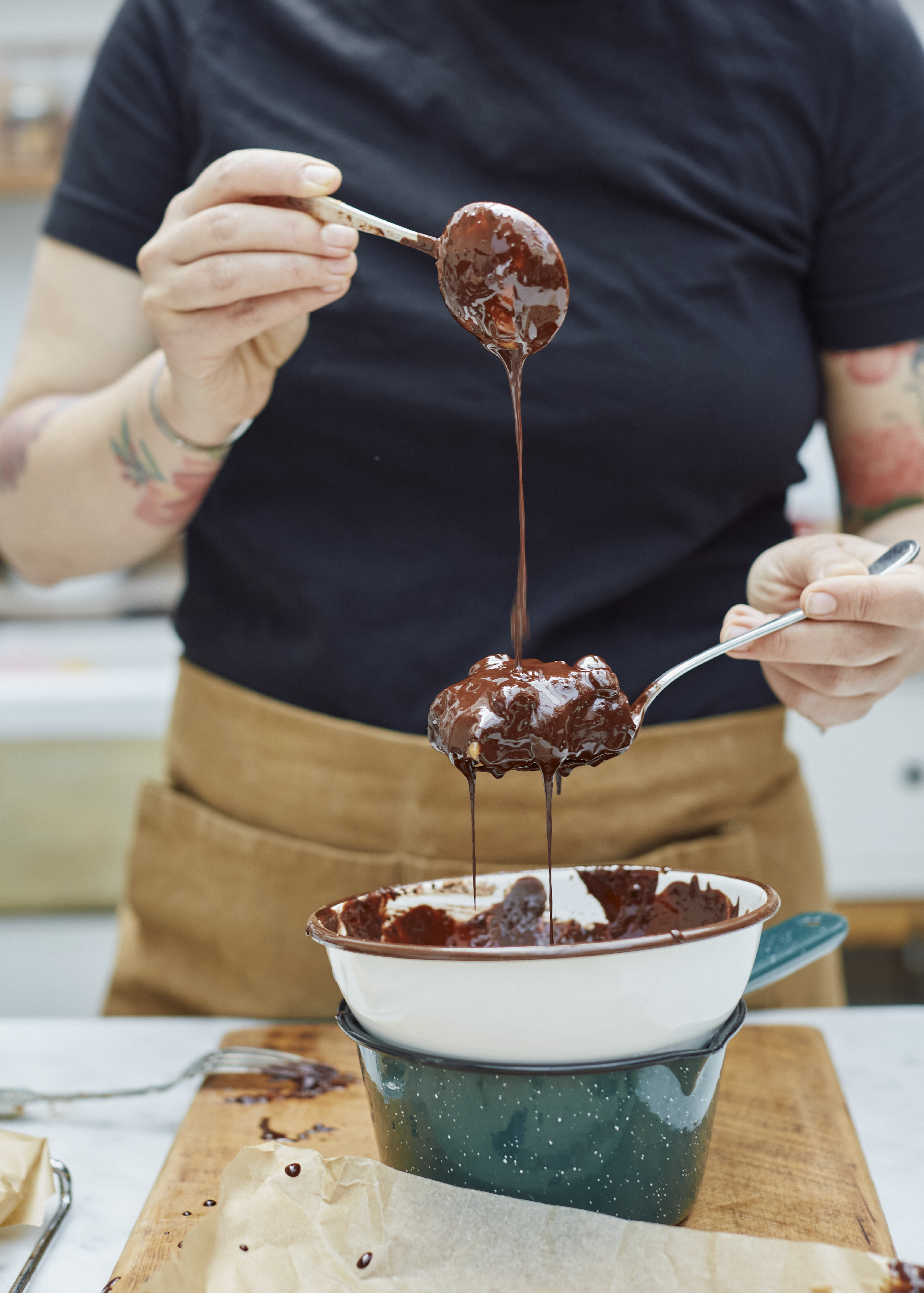 Chocolate dessert by a plant-based chef.