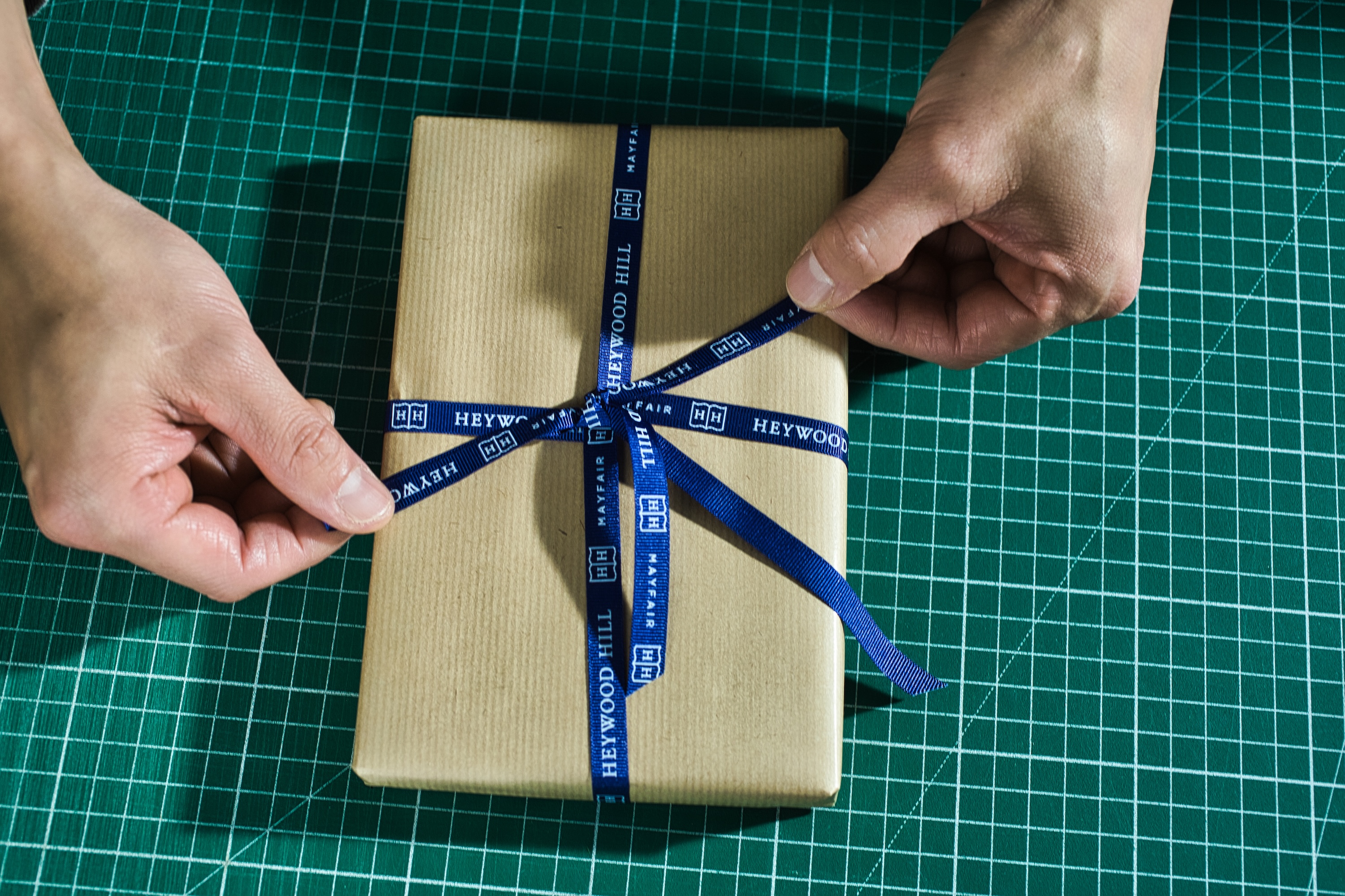 Mayfair Heywood Hill Book Subscription, being packed.