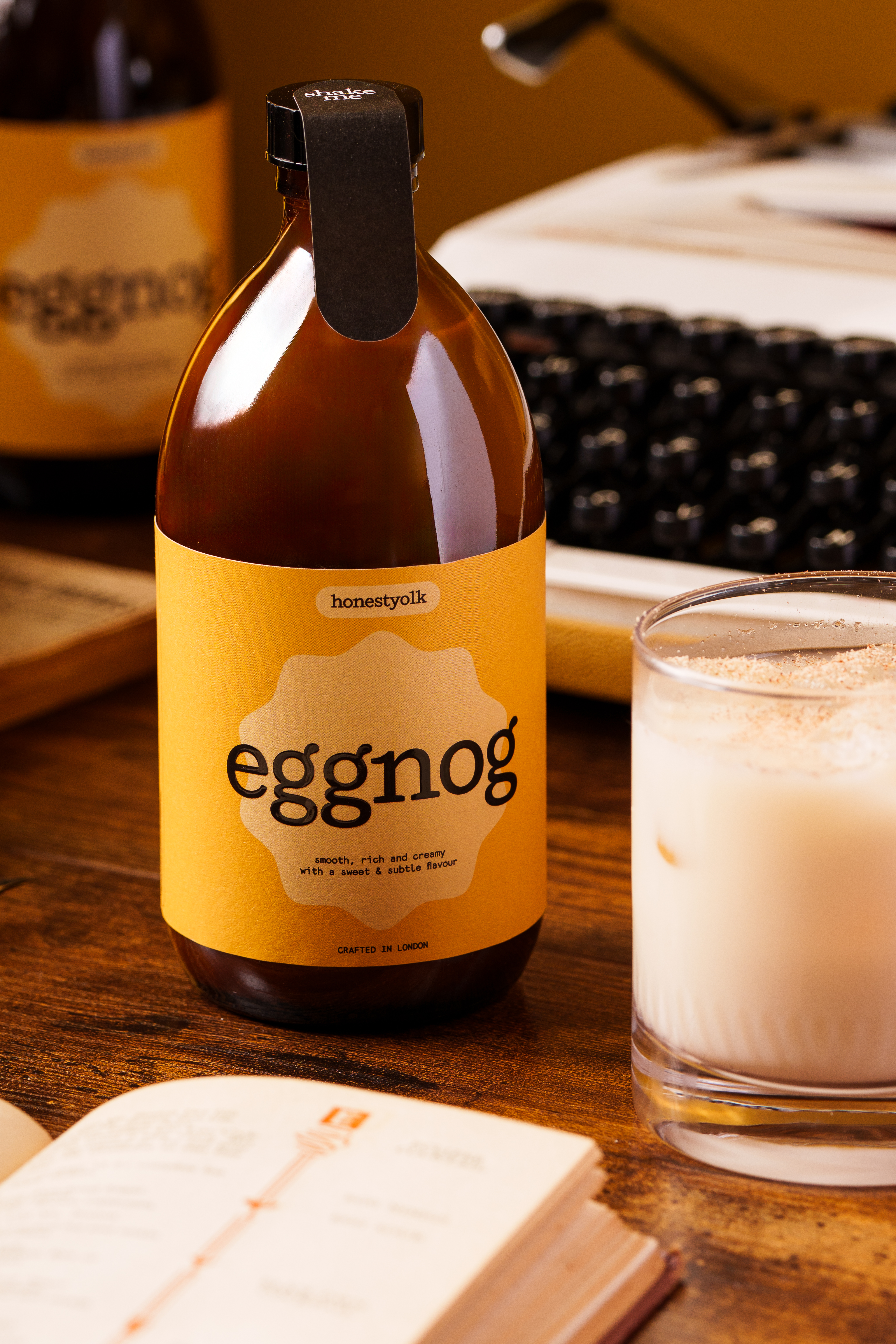 Eggnog, Christmas food and drink gifts. 