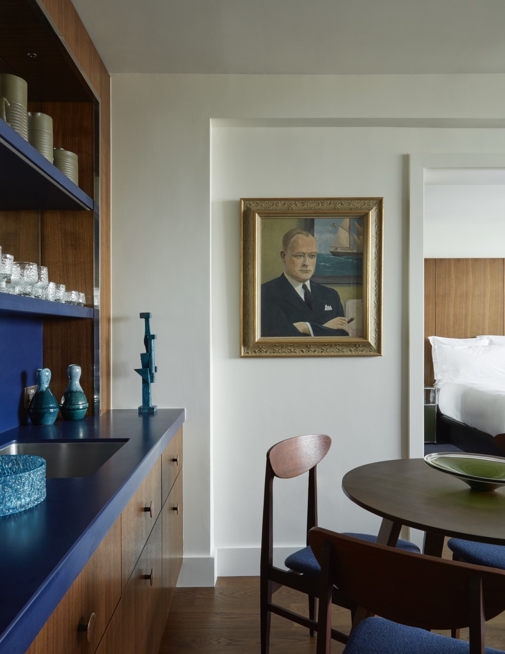 In-room bar at Sea Containers London.