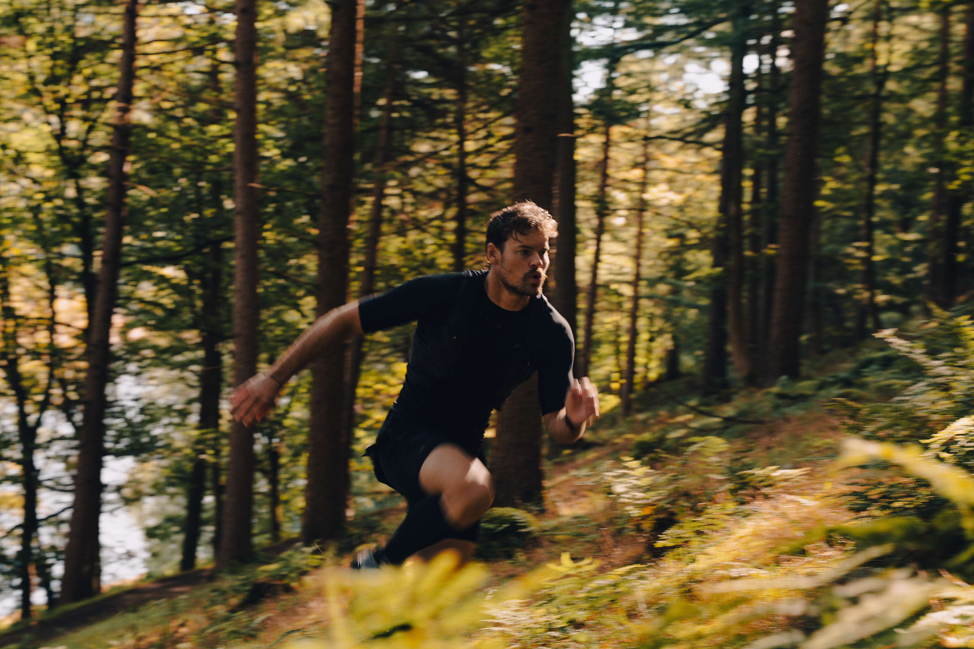 Ryan Libbey in a forest. 