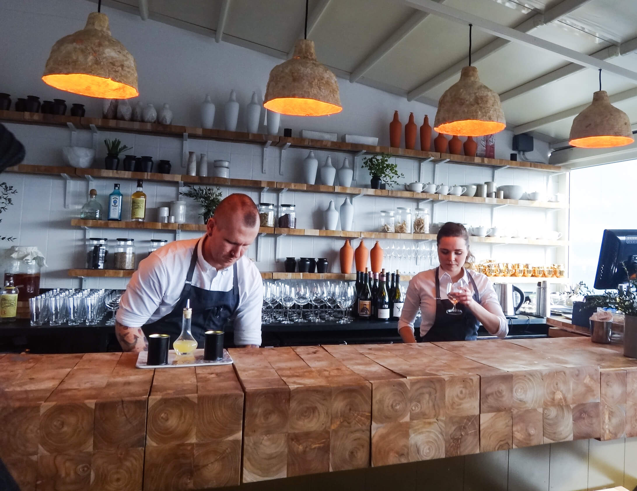 Myx mycellium bio-textiles used in a restaurant in London