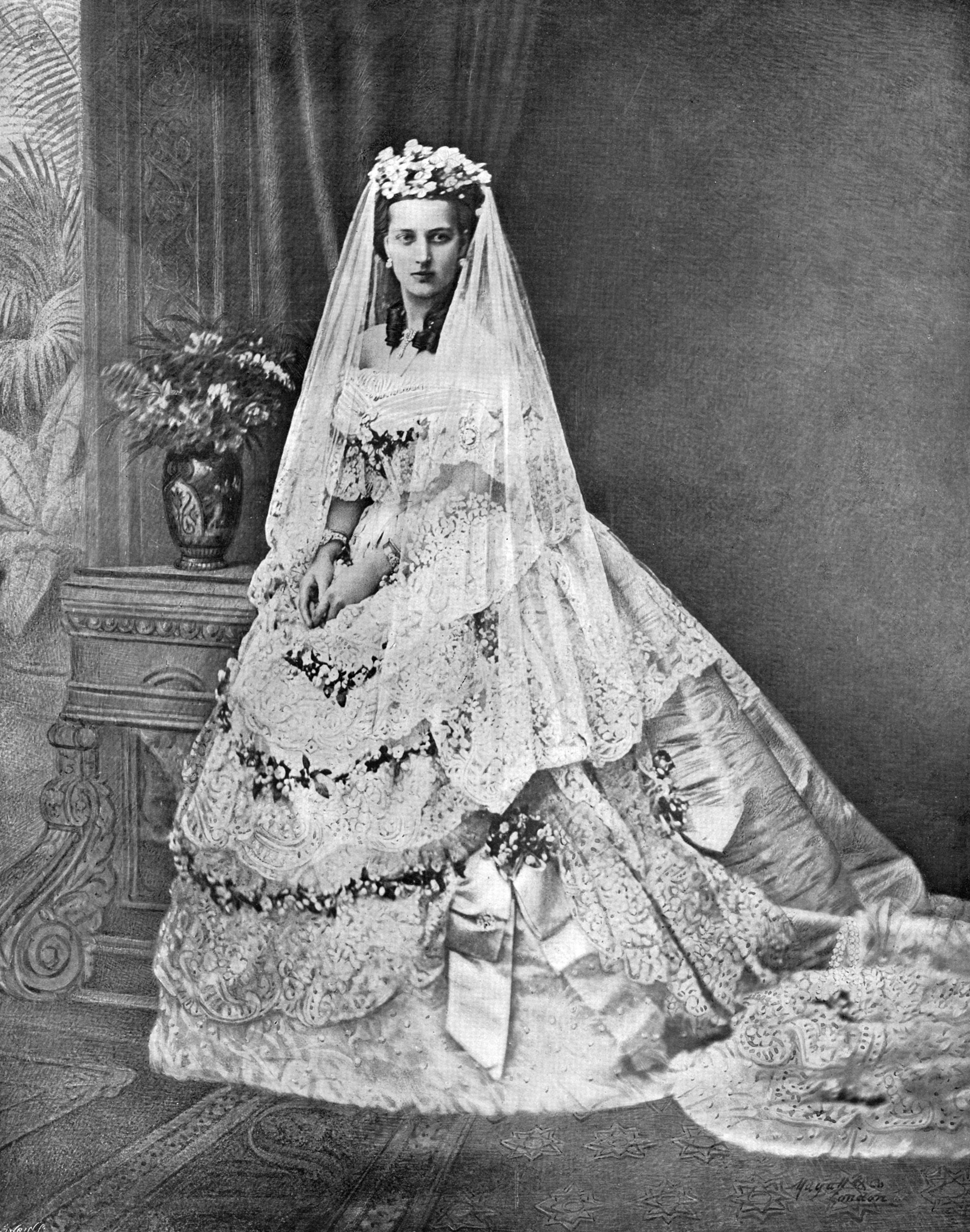 Queen Alexandra on her wedding day. 