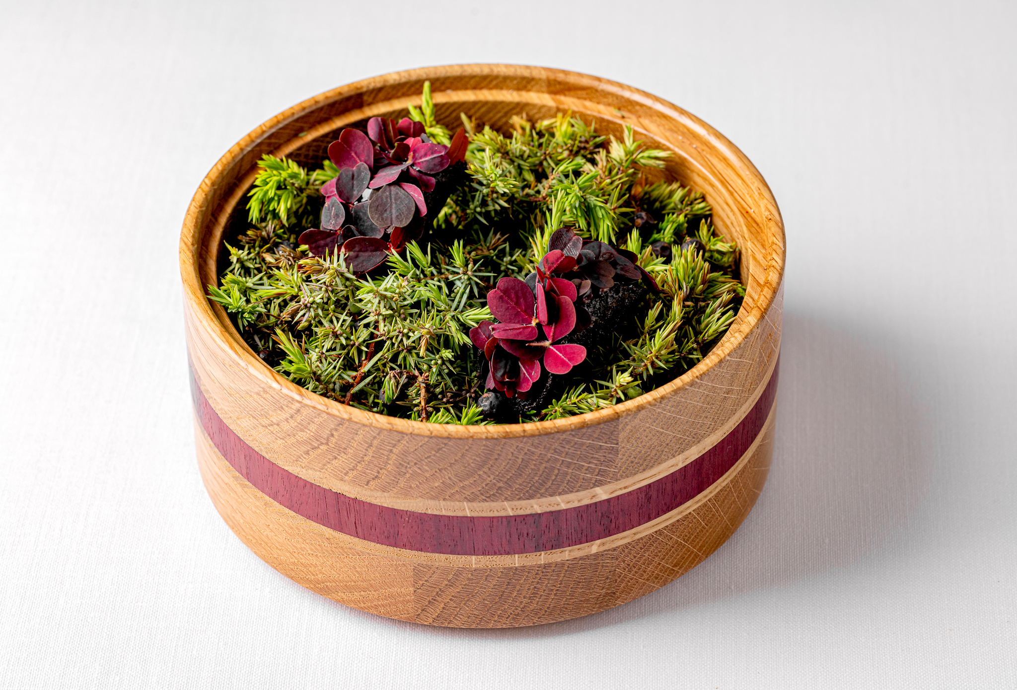 Mauro Colagreco Raffles wood sorrel taco.