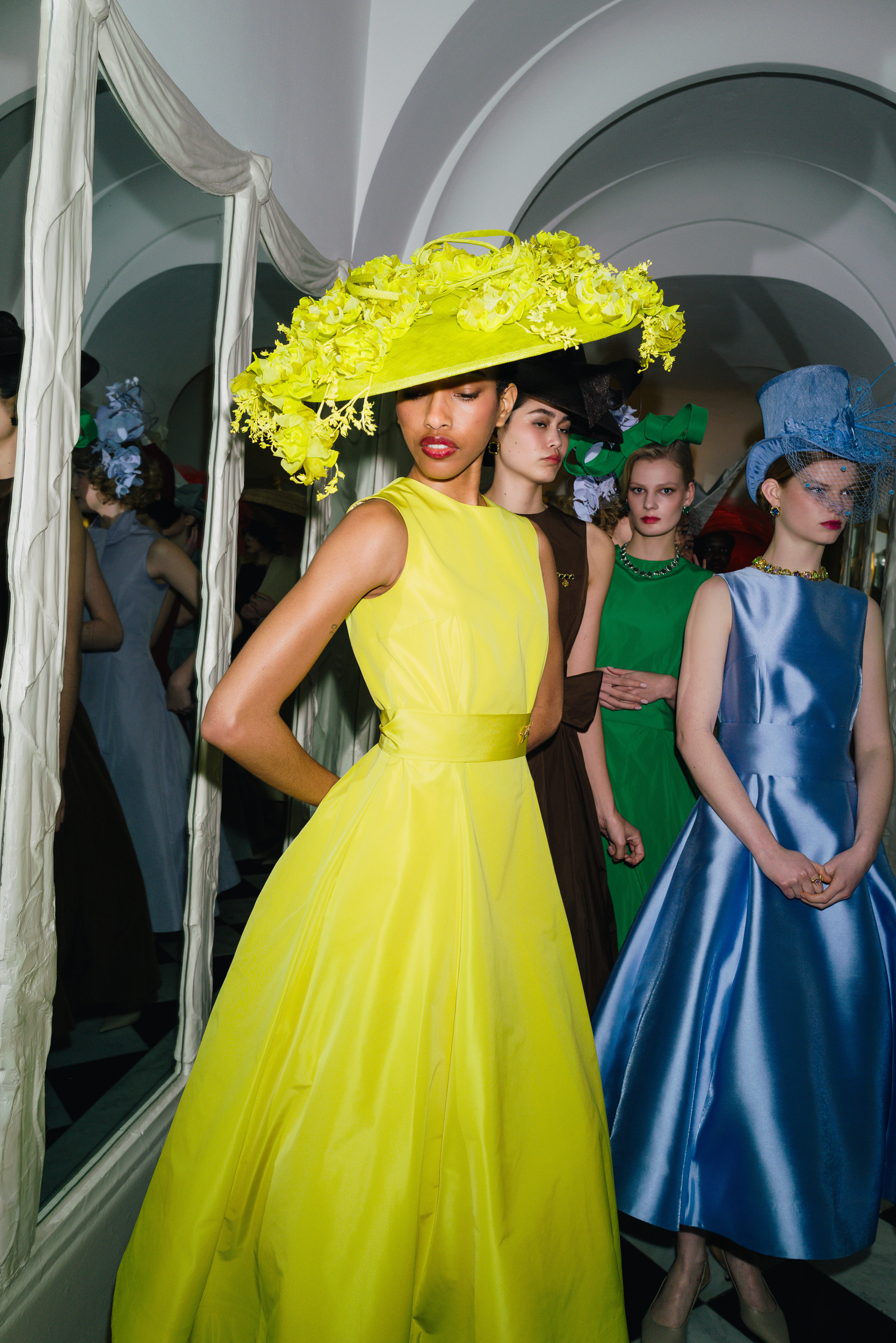 Royal Ascot Millinery Collective in yellow. 
