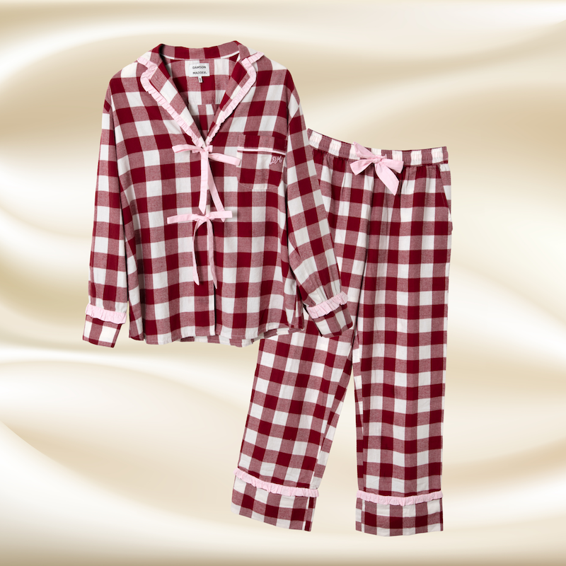 Luxury Pyjamas - Damson Madder. 